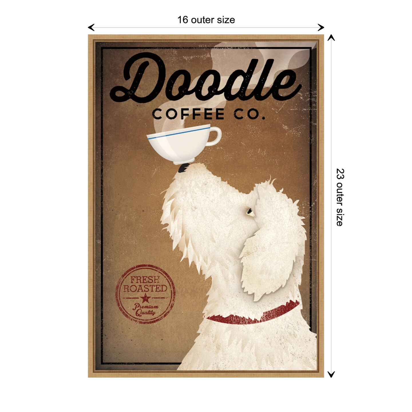 Doodle Coffee by Ryan Fowler Canvas Wall Art Print Framed