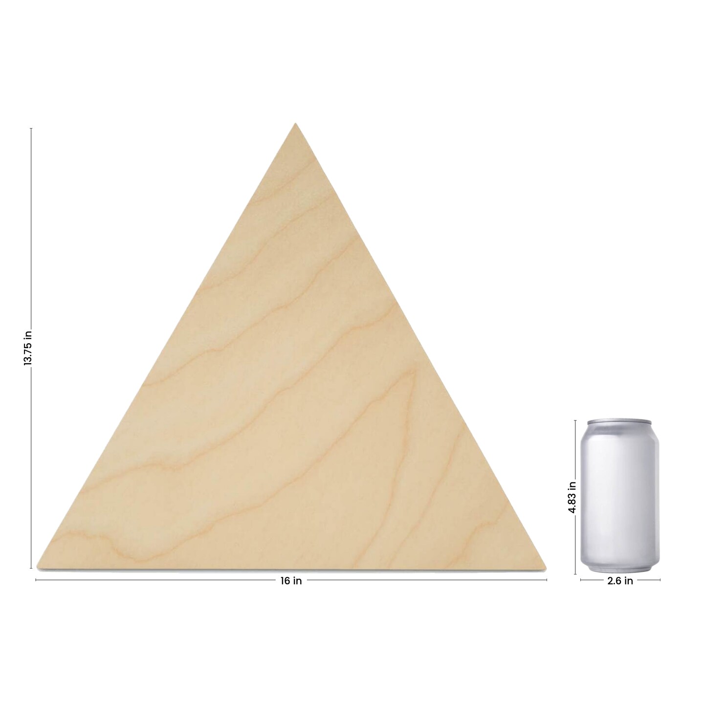 Triangle Wooden Cutouts, Multiple Sizes Available, Unfinished Crafts & Geometric Decor | Woodpeckers