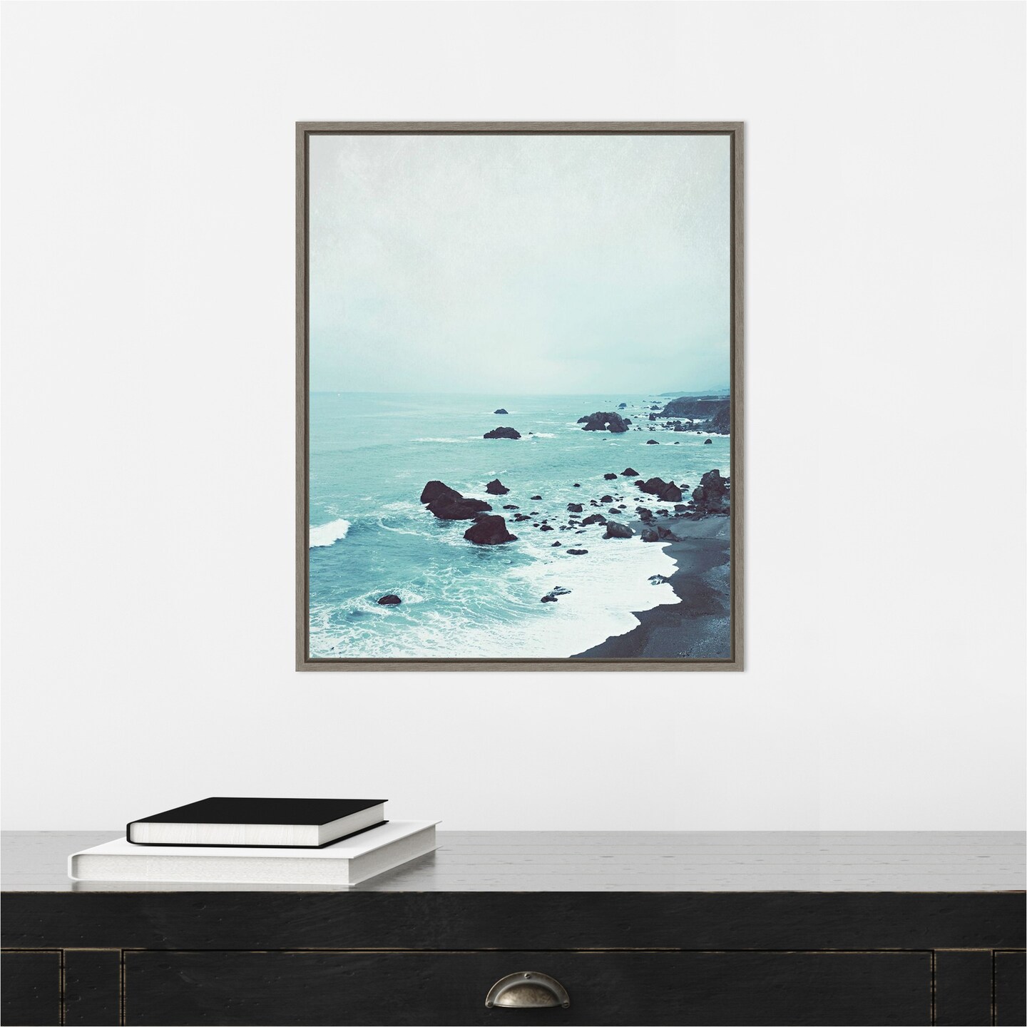 Dusk at the Sea (Beach) by Lupen Grainne Canvas Wall Art Print Framed