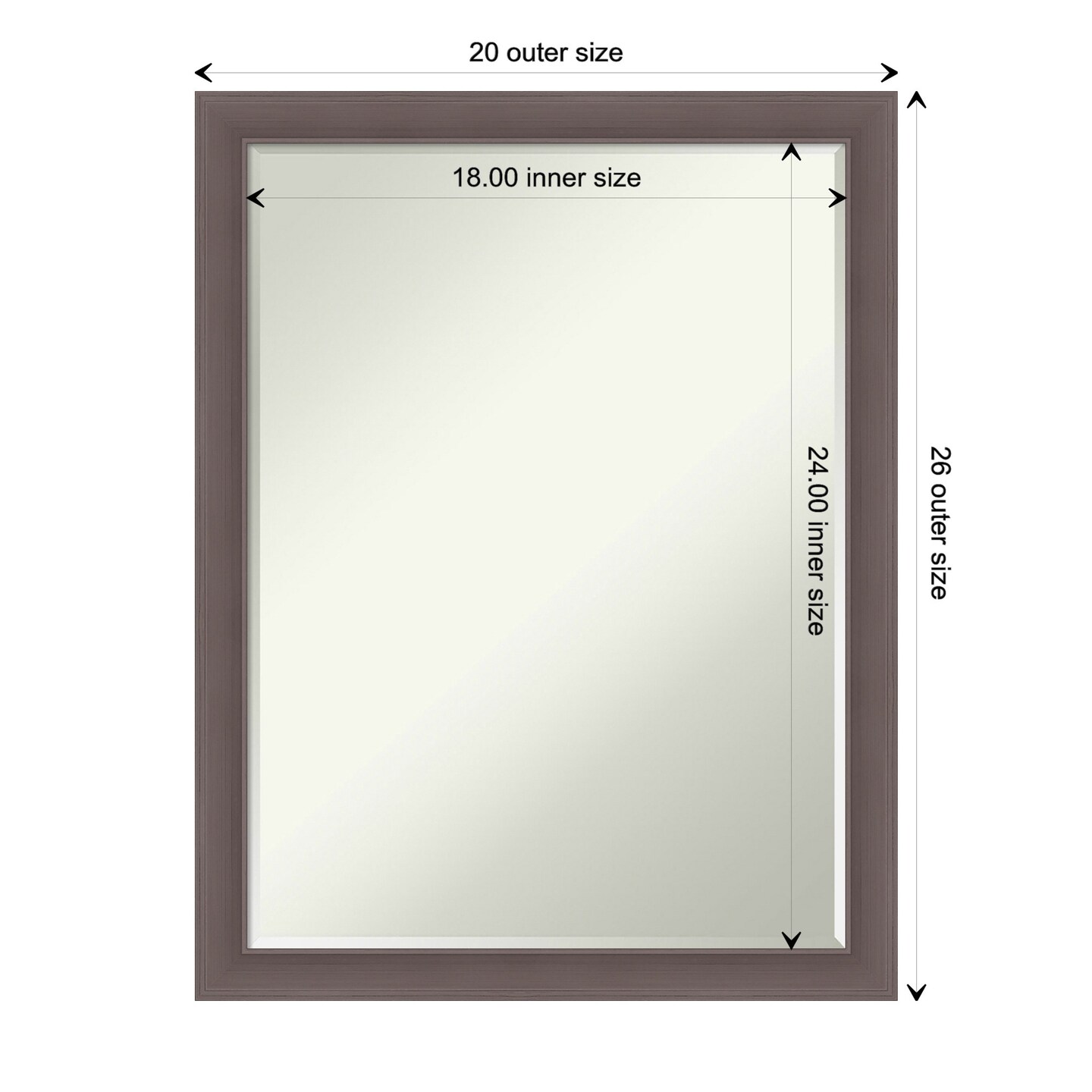 Petite Bevel Wall Mirror, Urban Pewter Frame Michaels