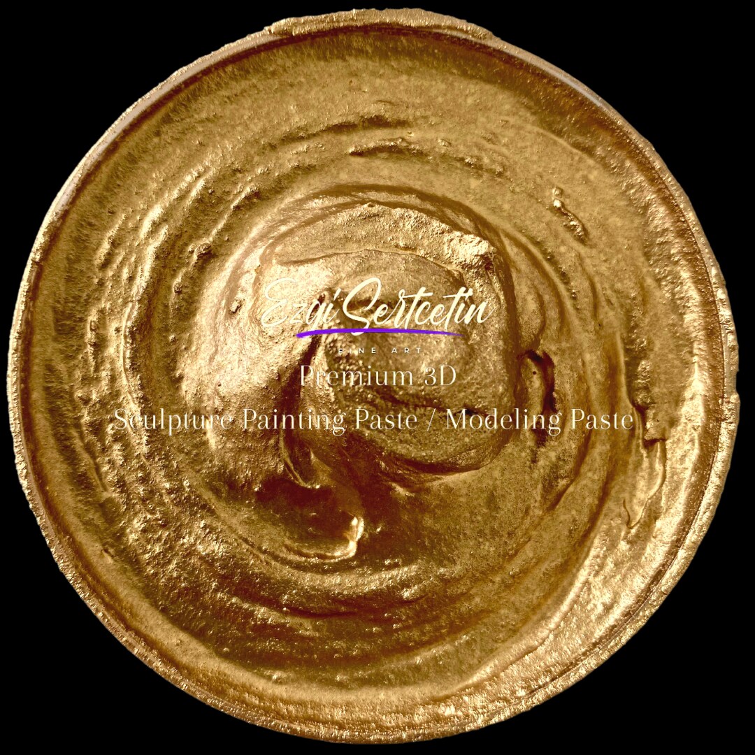 3D Premium Sculpture Painting Paste|Texture Paste|Decorative Plaster|Ready to Use|Ideal for Artwork|Stencil|Flowers|Texture|Art Relief|New Formula| 6 oz by Volume|Ezgi Sertcetin