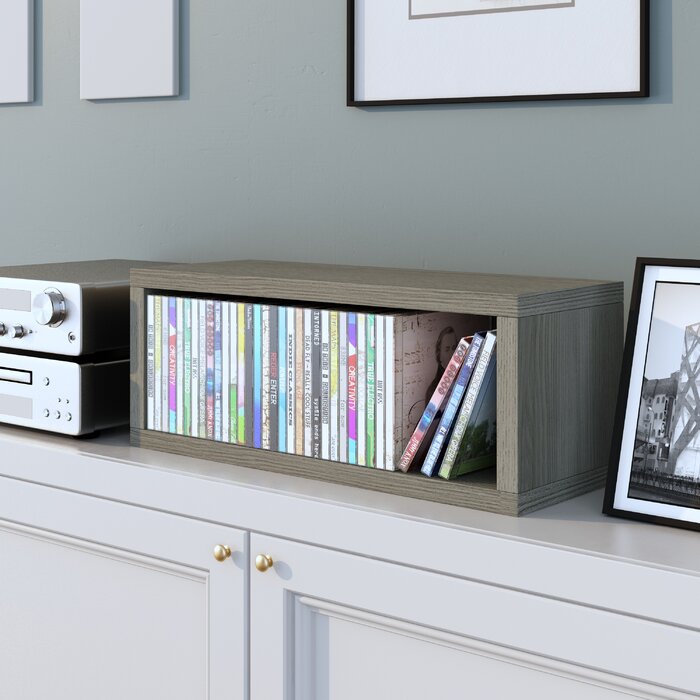 Way Basics Eco Stackable CD Rack Storage, Grey