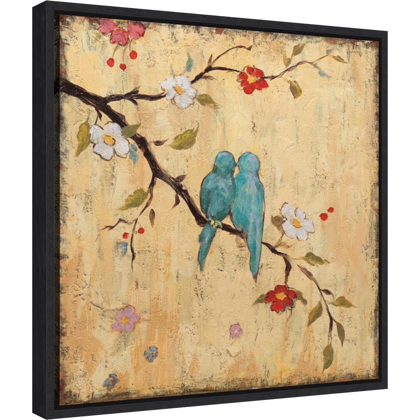 Love Birds II by Katy Frances Canvas Wall Art Print Framed