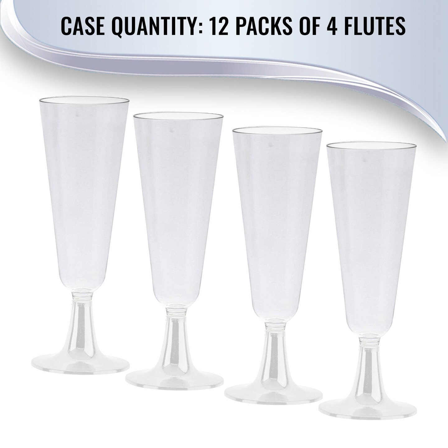 4 oz. Clear Disposable Plastic Champagne Flutes (288 Flutes) Michaels