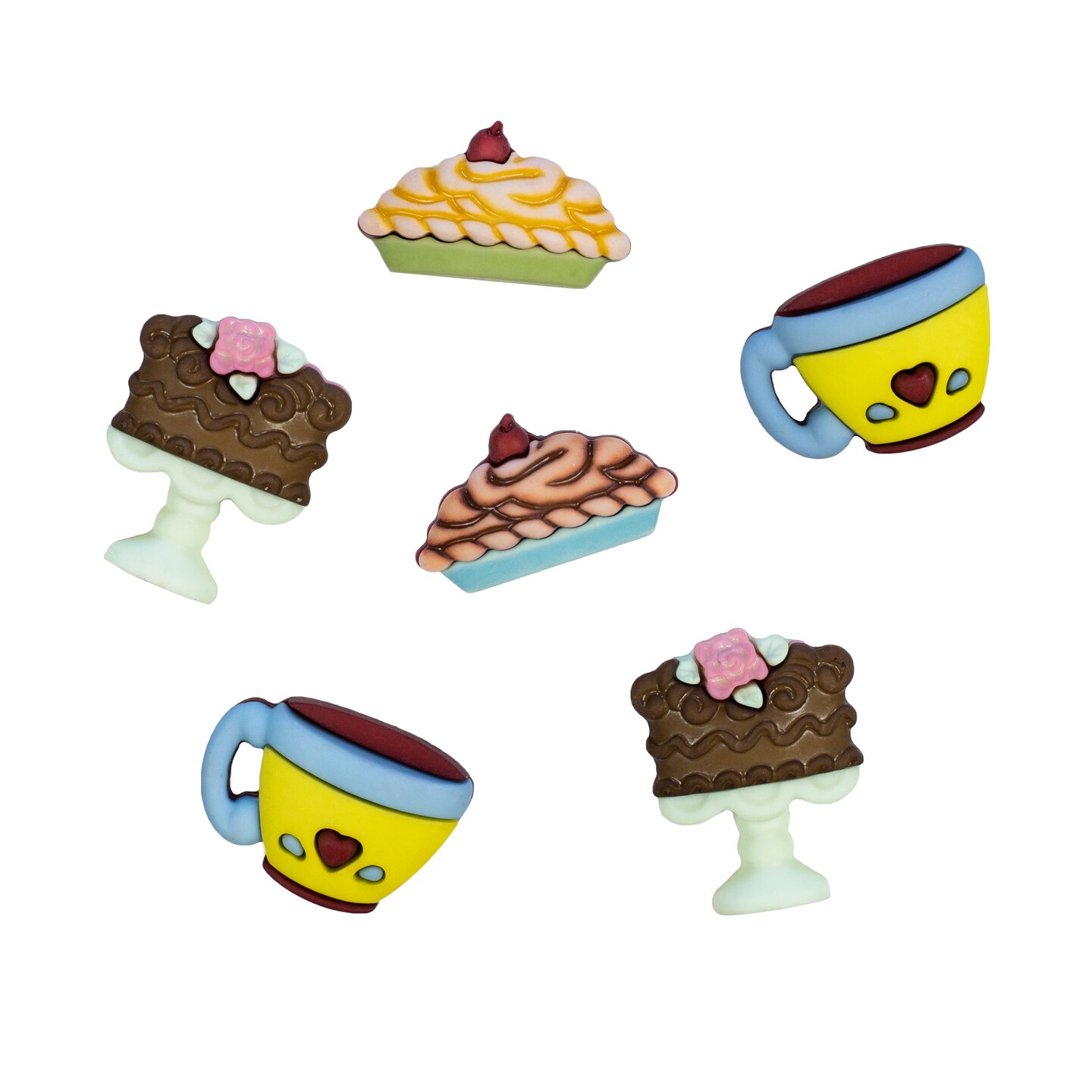 Buttons Galore and More 3D Novelty Buttons – Sweet Delights Button Bundle - 36 Pcs