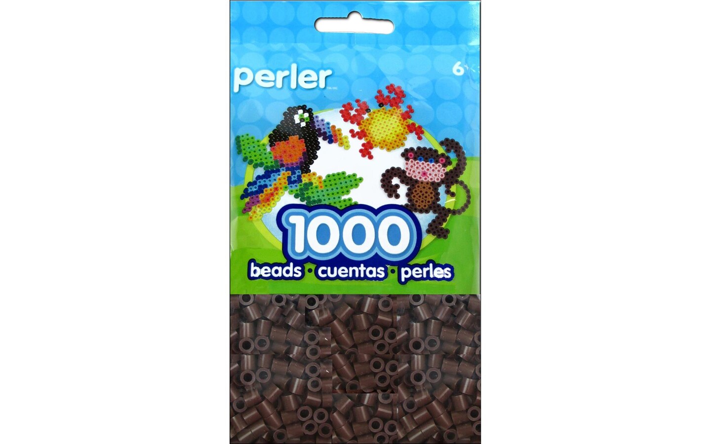 Perler Fused Bead Bag 1000pc Brown