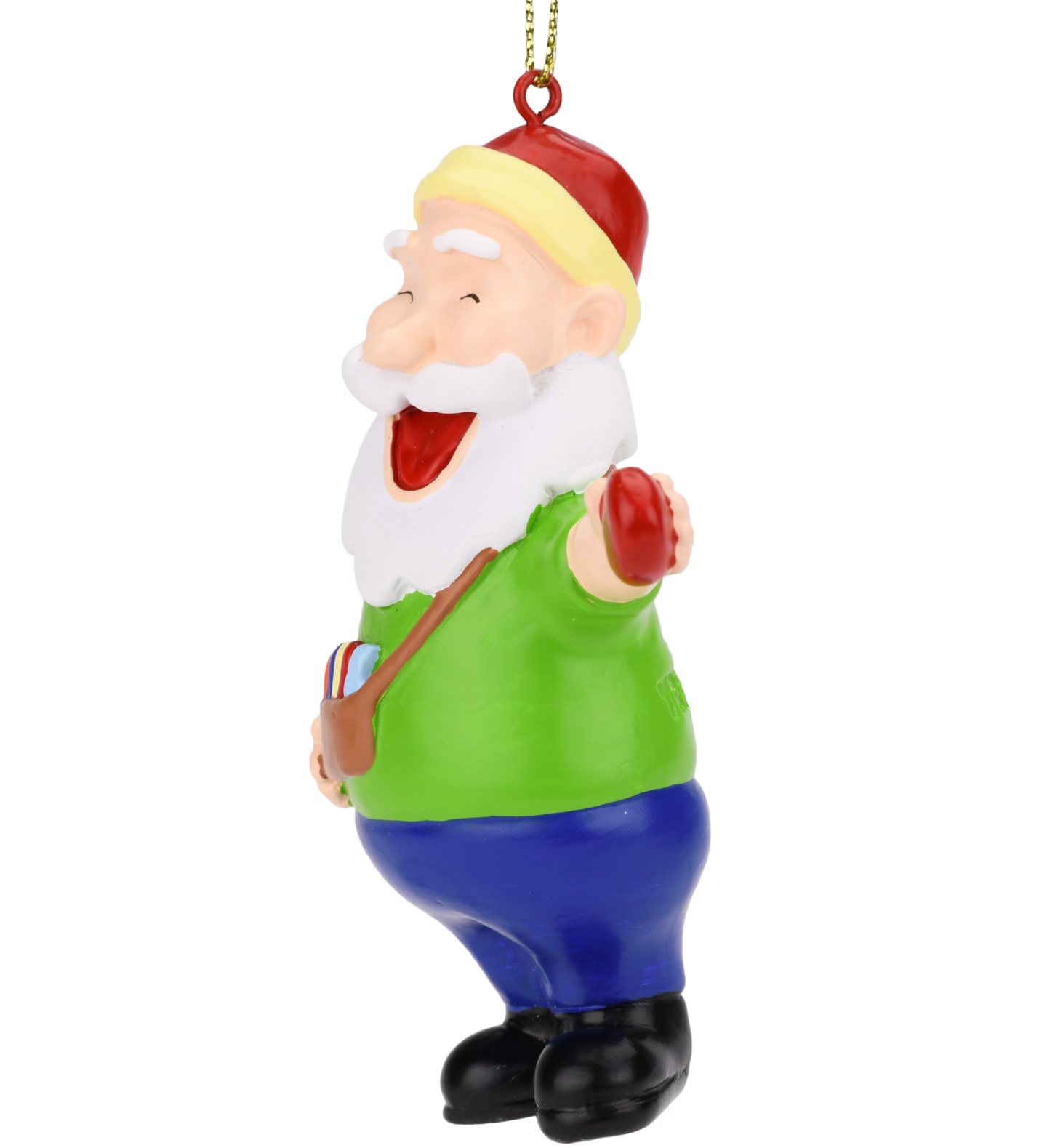 Santa Frisbee Disc Golf Christmas Ornament 2 Piece Set