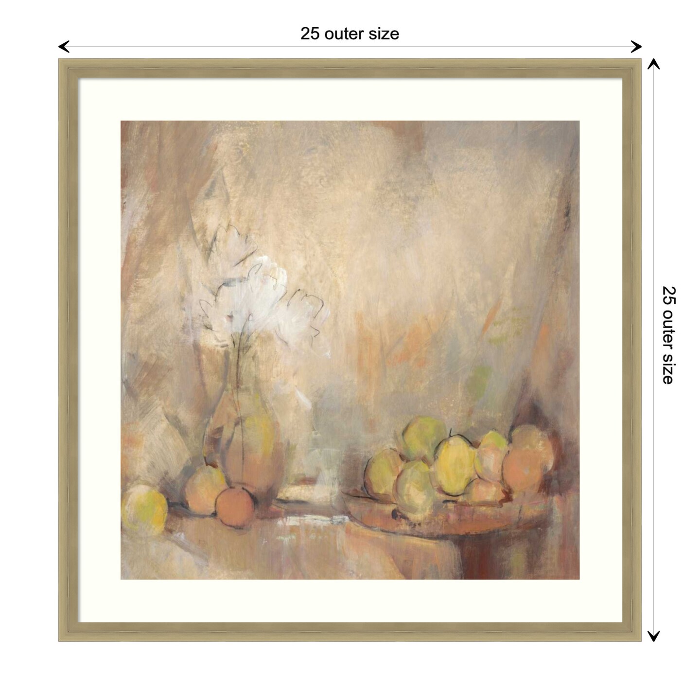 Still Life with Fruit in Study by Tim O&#x27;Toole Wood Framed Wall Art Print