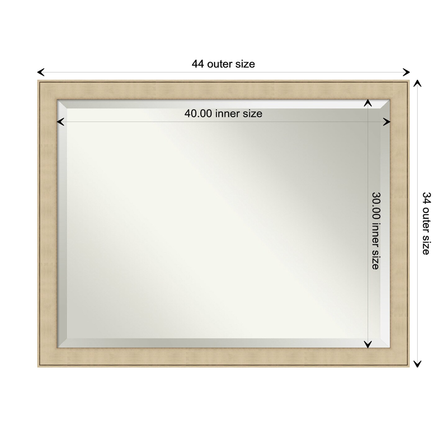 Beveled Bathroom Wall Mirror, Classic Honey Silver Frame Michaels