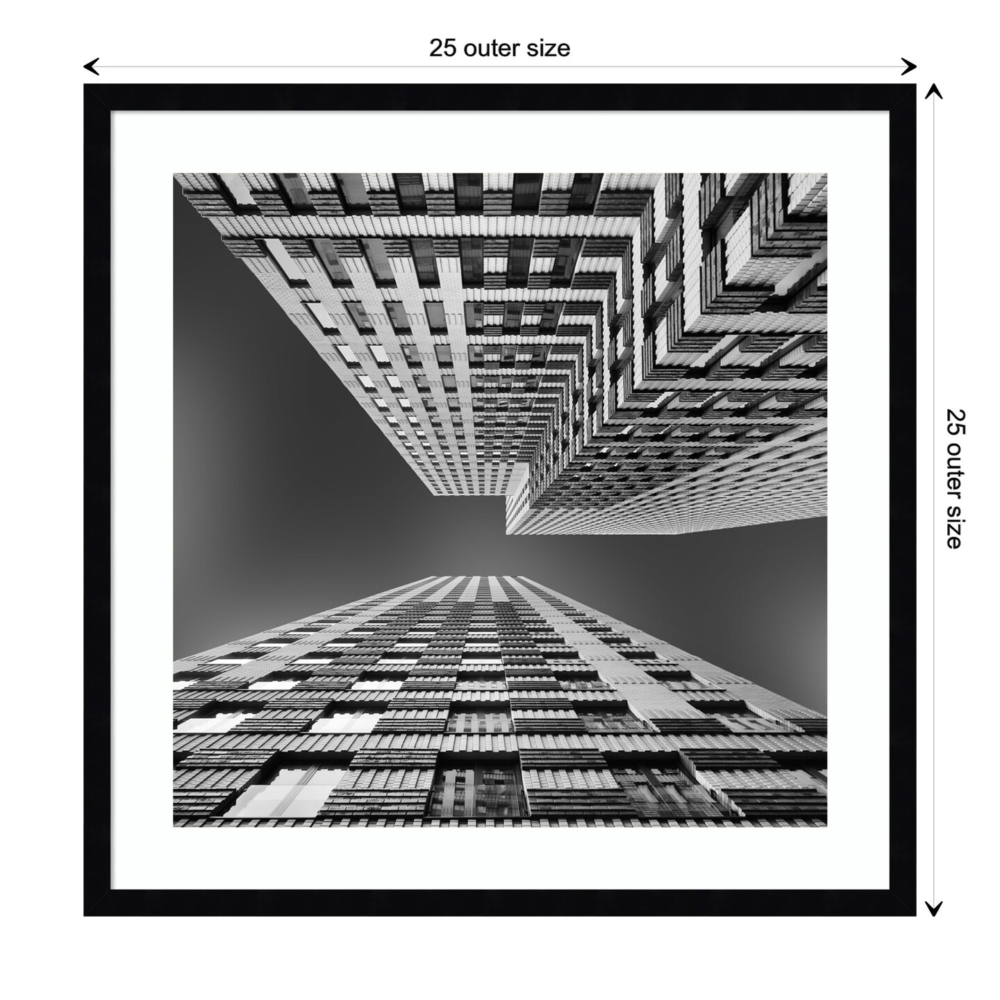 Symphony Skyscraper by Jeroen van de Wood Framed Wall Art Print