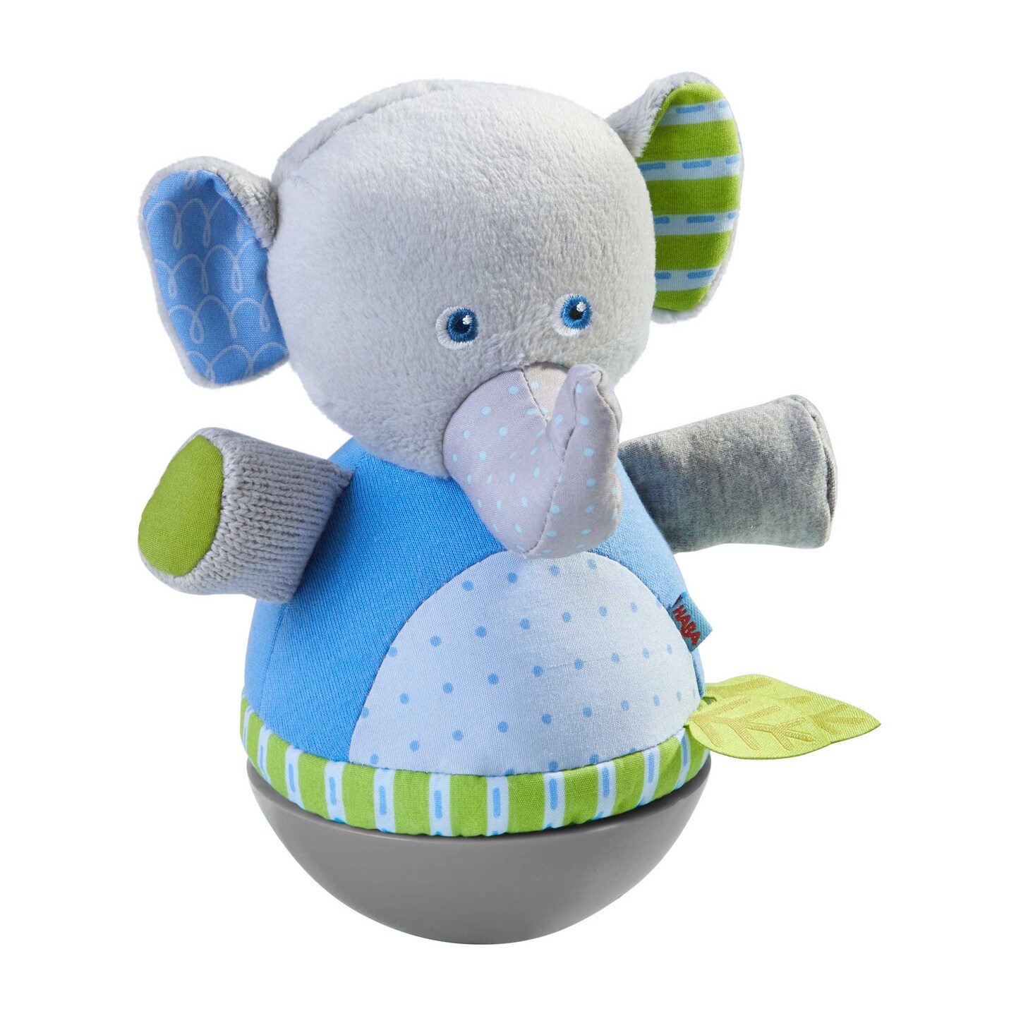 HABA Roly Poly Elephant Soft Wobbling &#x26; Chiming Baby Toy