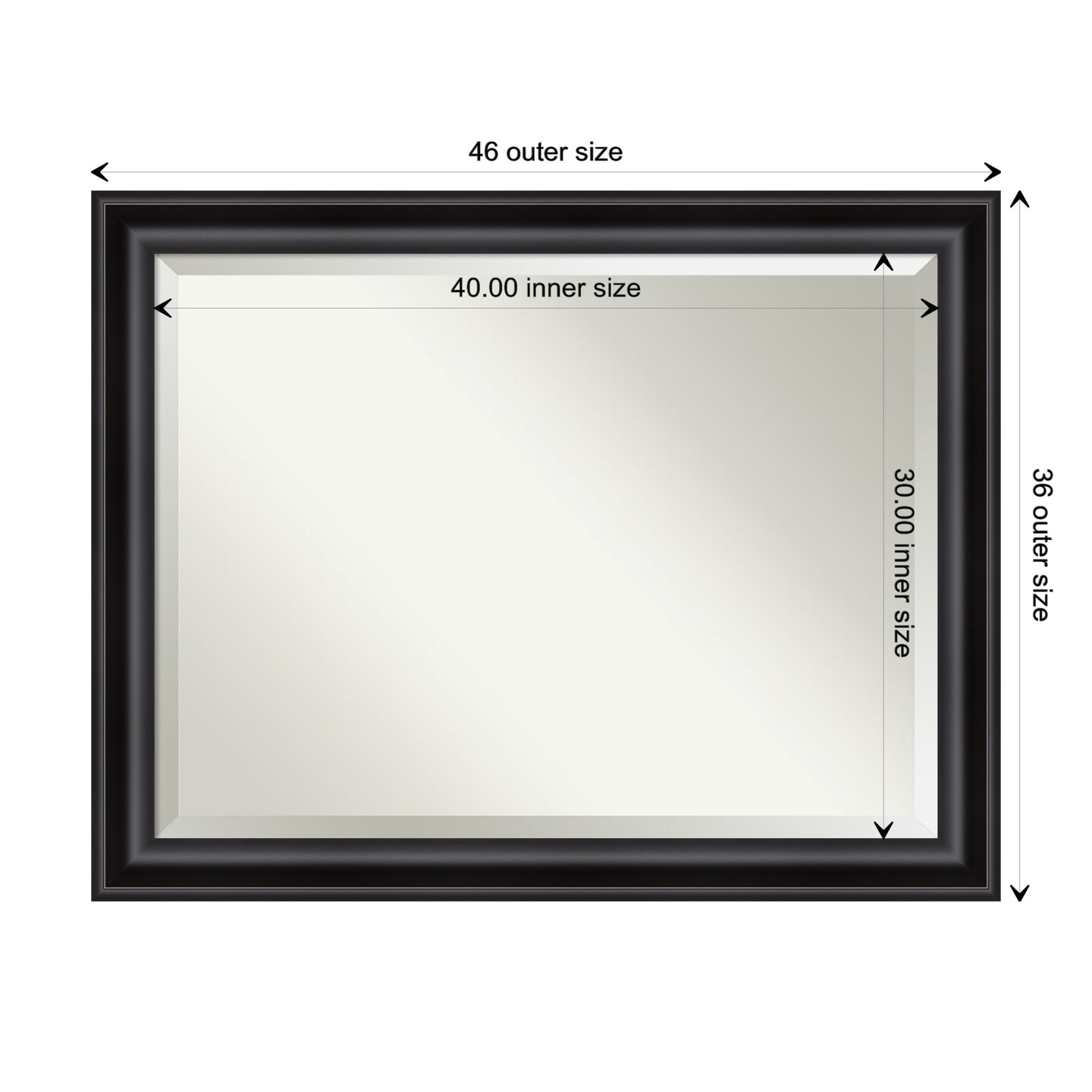 Beveled Bathroom Wall Mirror, Grand Black Frame | Mirrors | Michaels