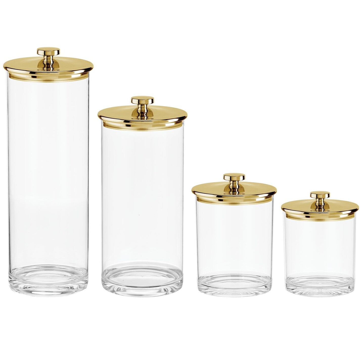 MDesign Acrylic Kitchen Apothecary Airtight Canister Jar Set Of 4   72063190926354225 