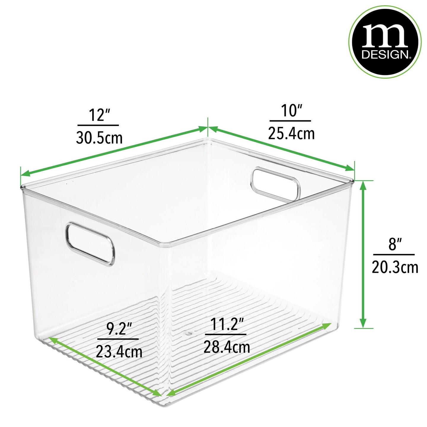 mDesign Plastic Art + Craft Room Storage Organizer Container Bin, 8 Pack, Clear