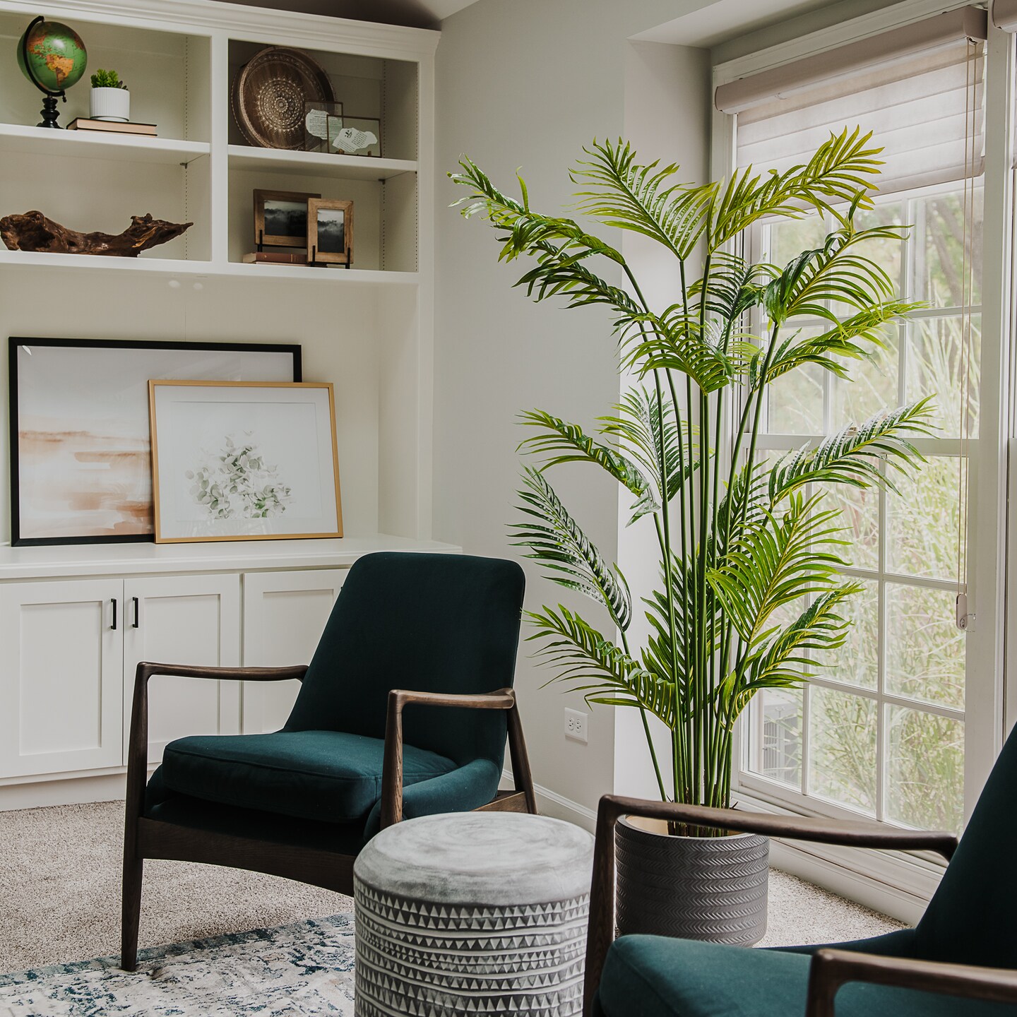 Artificial Palm Tree, Faux Plants for Home Decor Indoor, Fake Plants Tall for Office, Artificial Palm Plant &#x26; Large Plants for Living Room Decor, Faux Plants Indoor Artificial Tropical Plants - 6 Feet