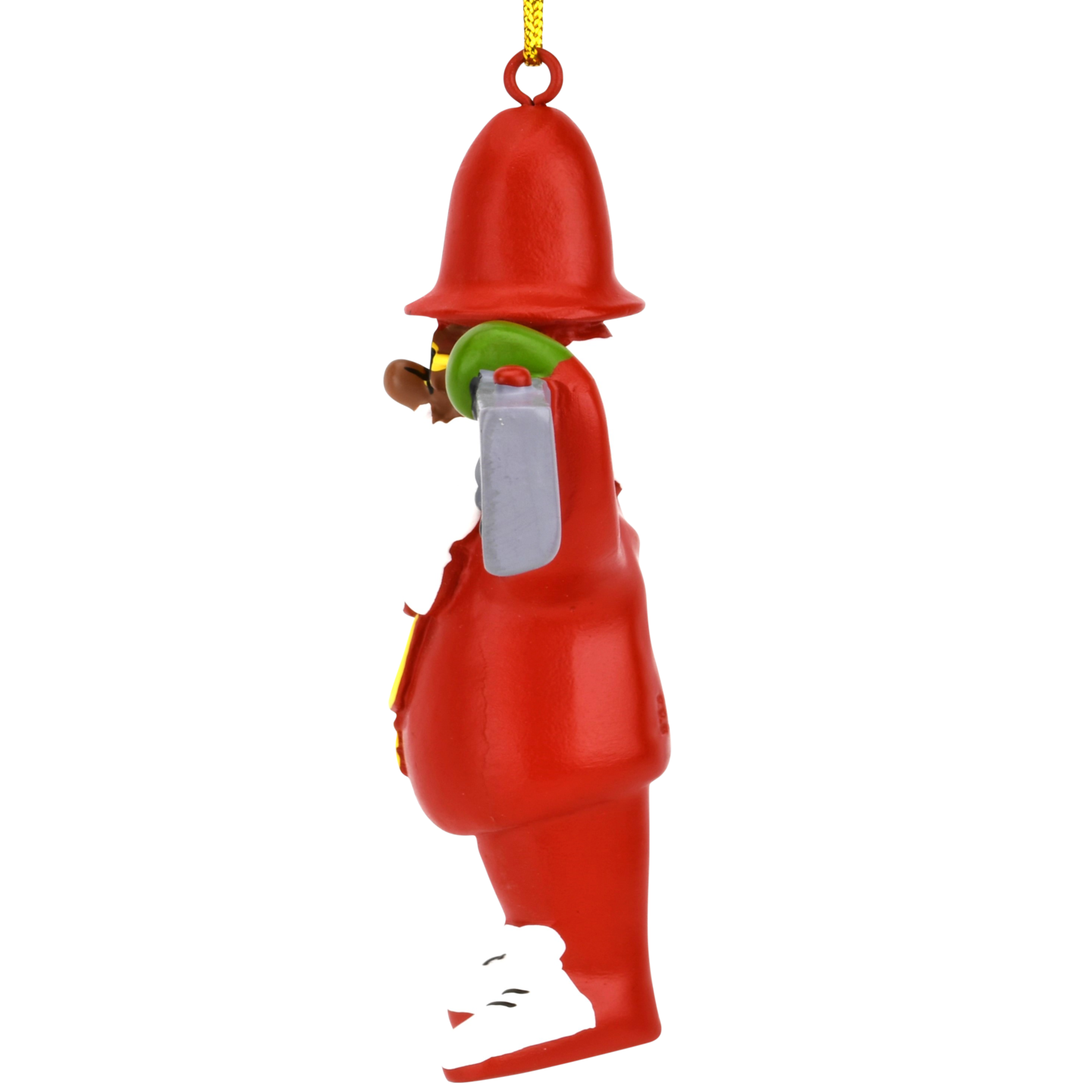 80&#x27;s Hip Hop Dark Tone Santa Resin Christmas Ornament