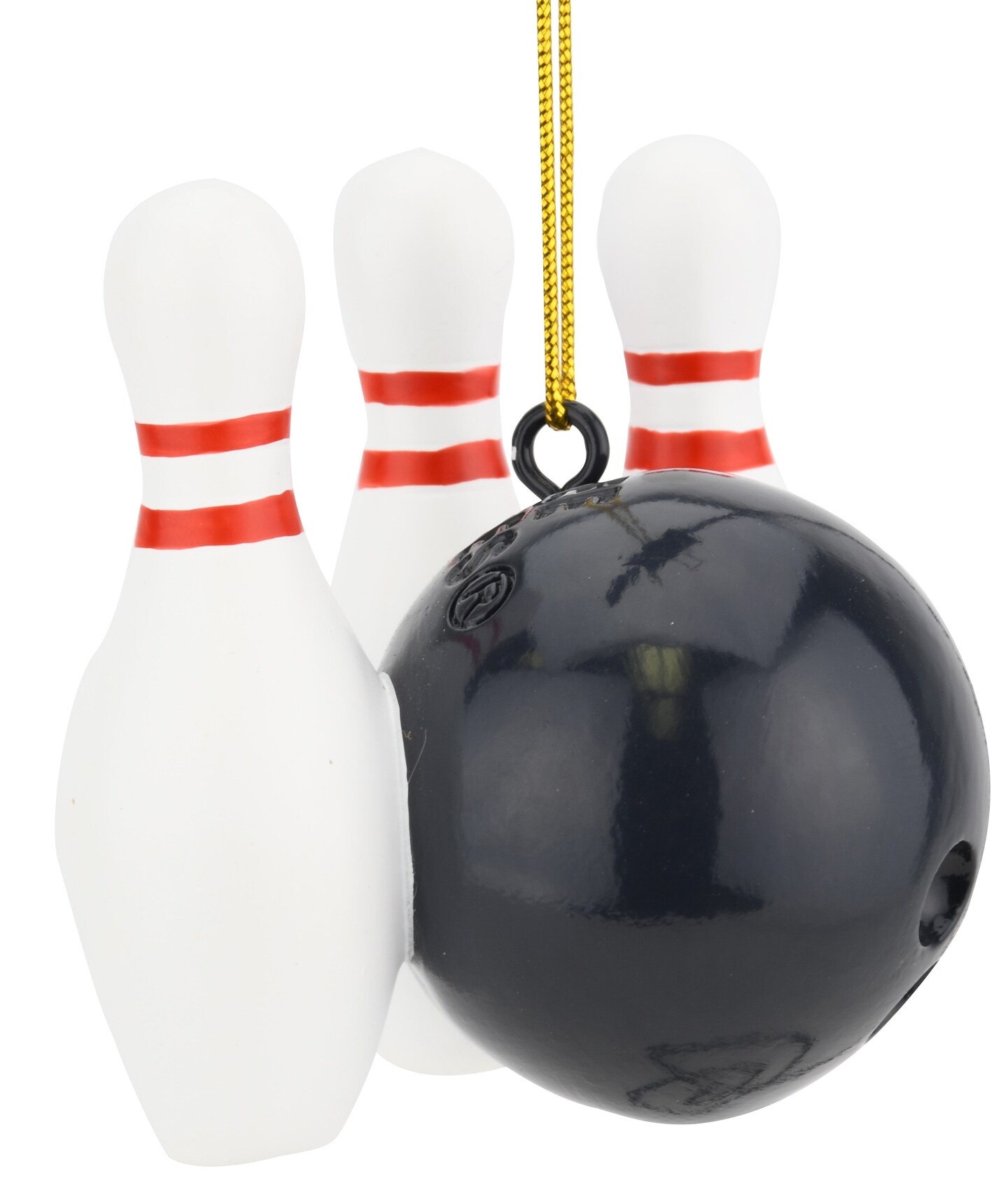 Bowling Ball and Pins Christmas Ornaments