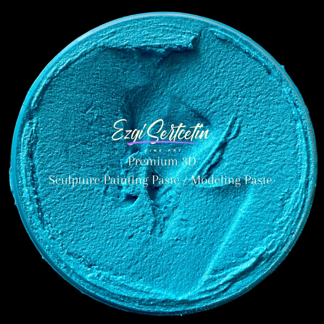 3D Premium Sculpture Painting Paste|Texture Paste|Decorative Plaster|Ready to Use|Ideal for Artwork|Stencil|Flowers|Texture|Art Relief|New Formula| 6 oz by Volume|Ezgi Sertcetin
