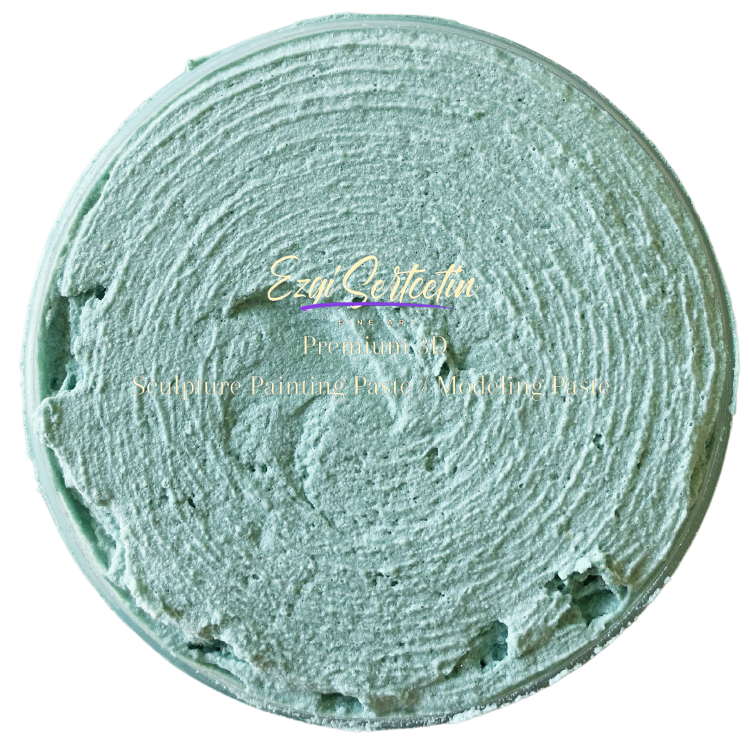 3D Premium Sculpture Painting Paste|Texture Paste|Decorative Plaster|Ready to Use|Ideal for Artwork|Stencil|Flowers|Texture|Art Relief|New Formula| 6 oz by Volume|Ezgi Sertcetin
