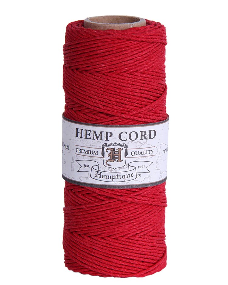 Hemptique 1mm #20 Hemp Cord Spools Jewelry Making Macrame Crochet Crafting Gift Wrapping
