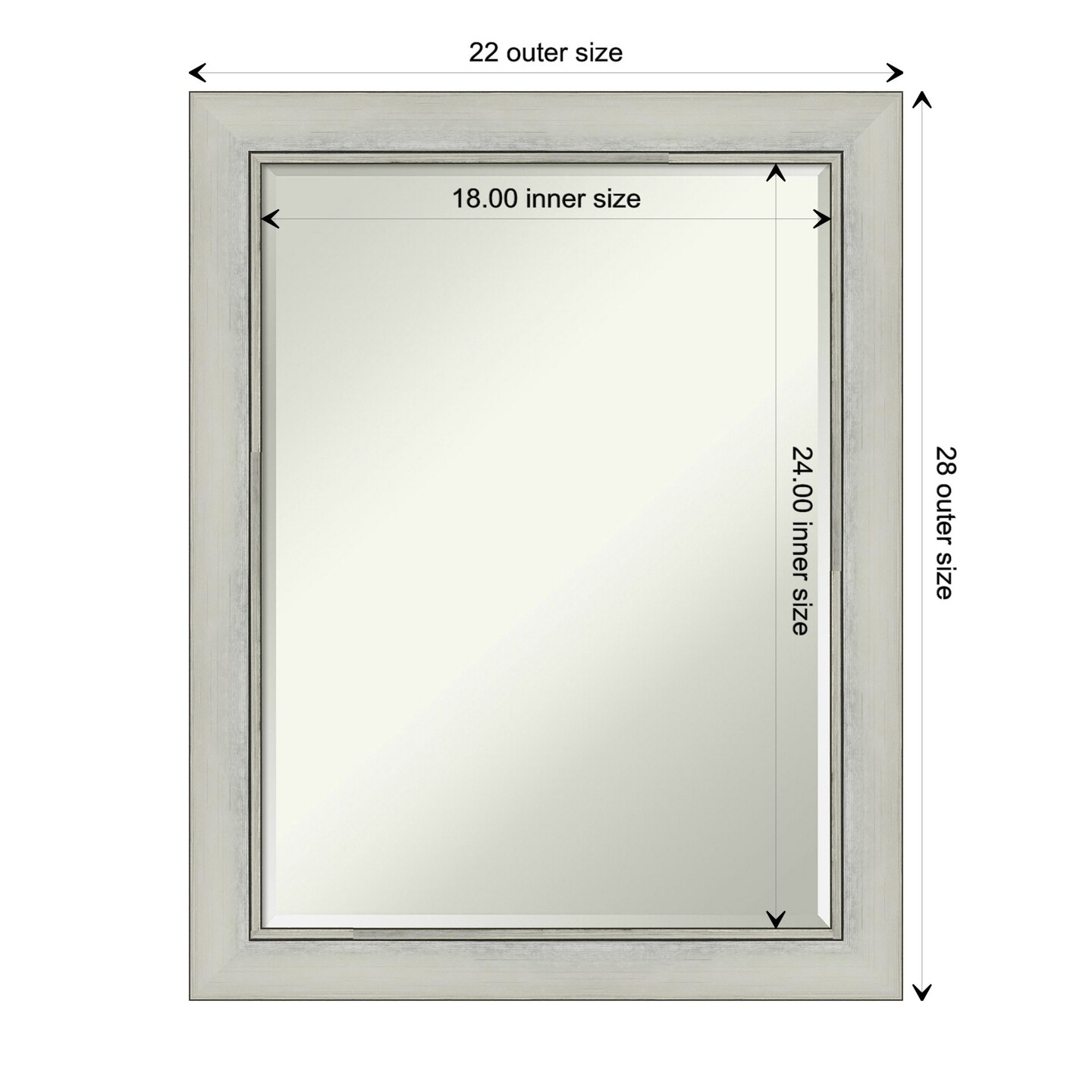 Petite Bevel Wall Mirror, Flair Frame