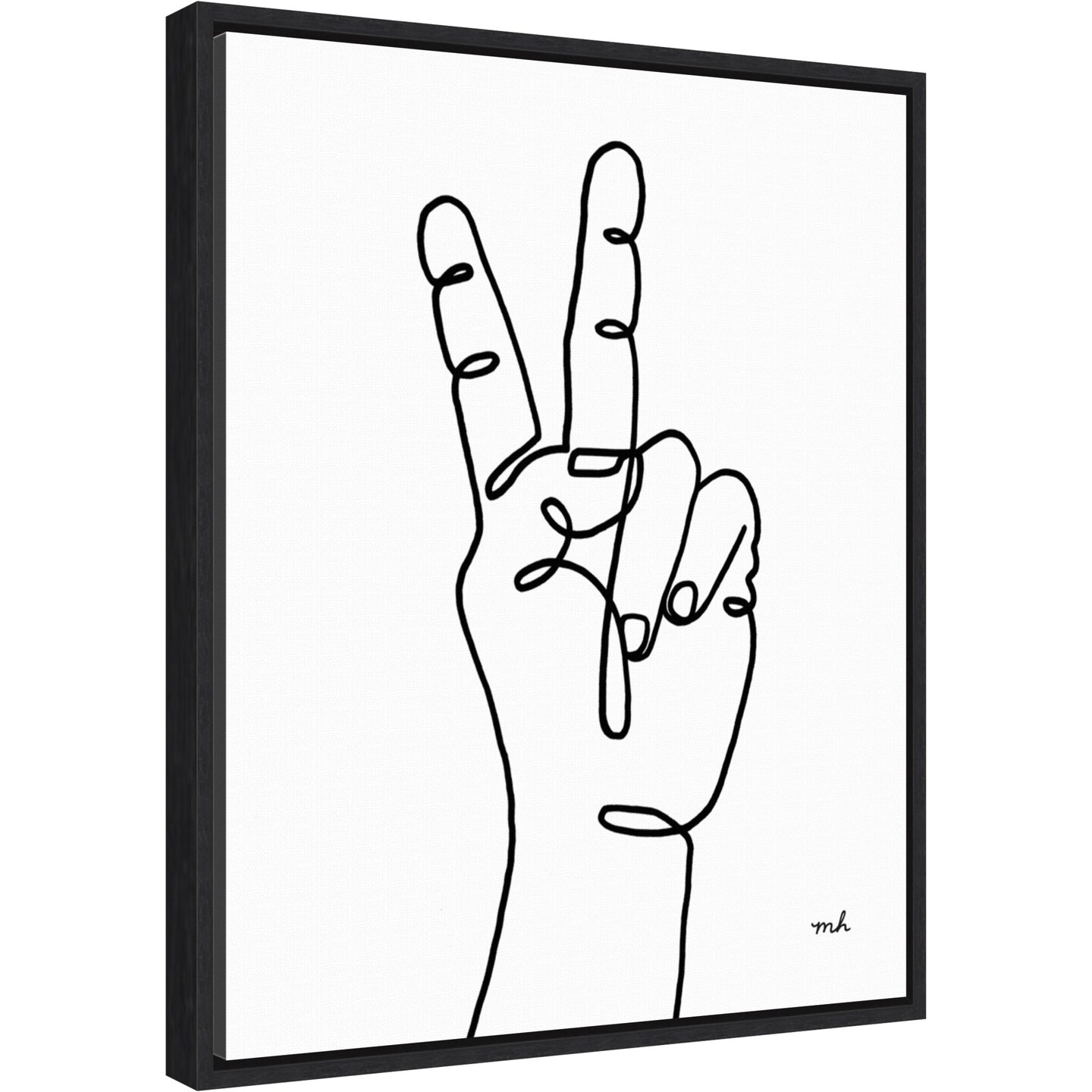 Happy Hands I by Moira Hershey 16-in. W x 20-in. H. Canvas Wall Art Print Framed in Black