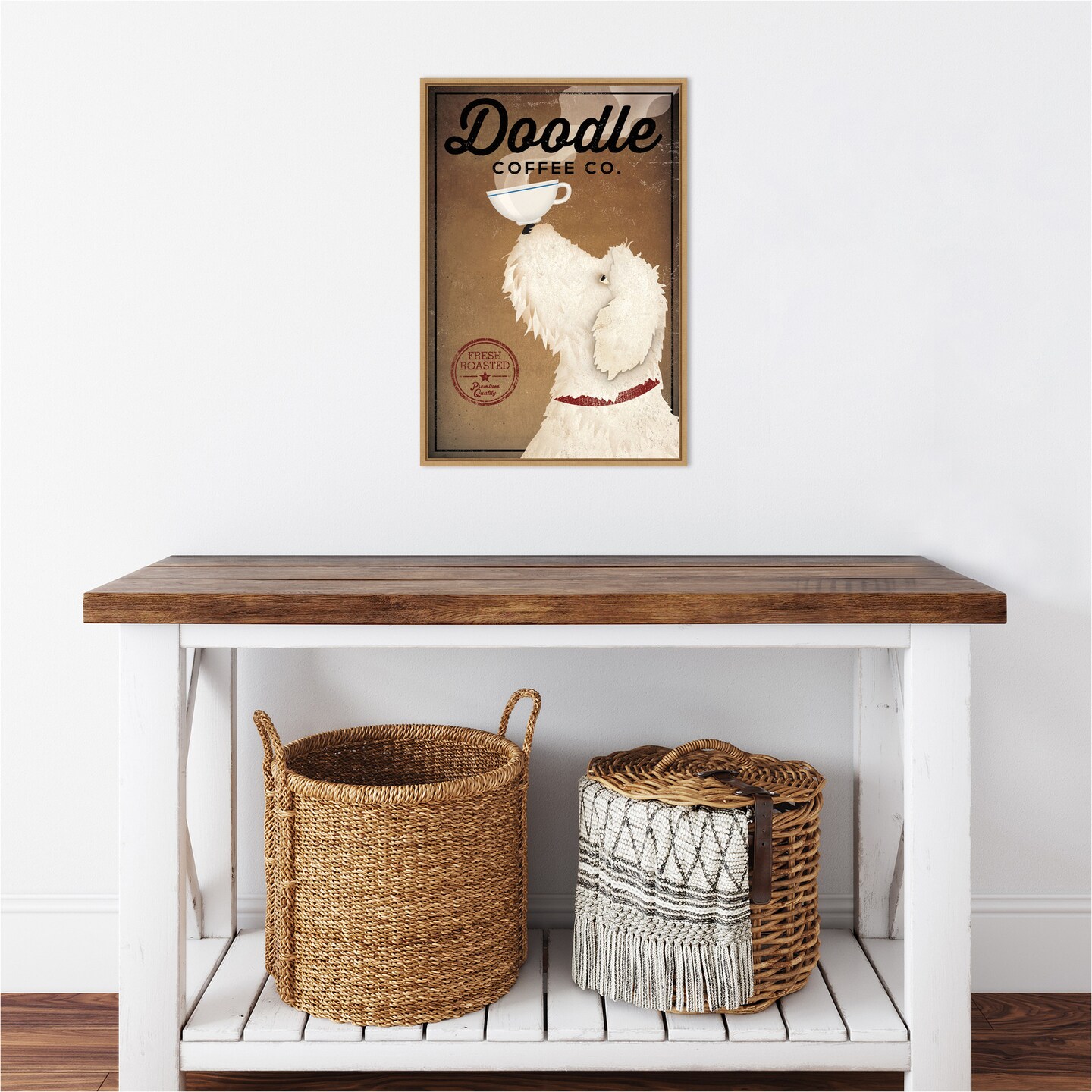 Doodle Coffee by Ryan Fowler Canvas Wall Art Print Framed