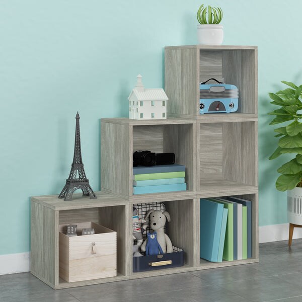 Dylan Single Cube Vinyl Record Storage, Aspen Grey