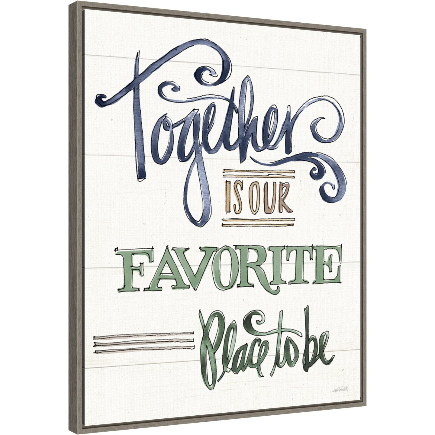 Country Love VI Together by Anne Tavoletti Canvas Wall Art Print Framed