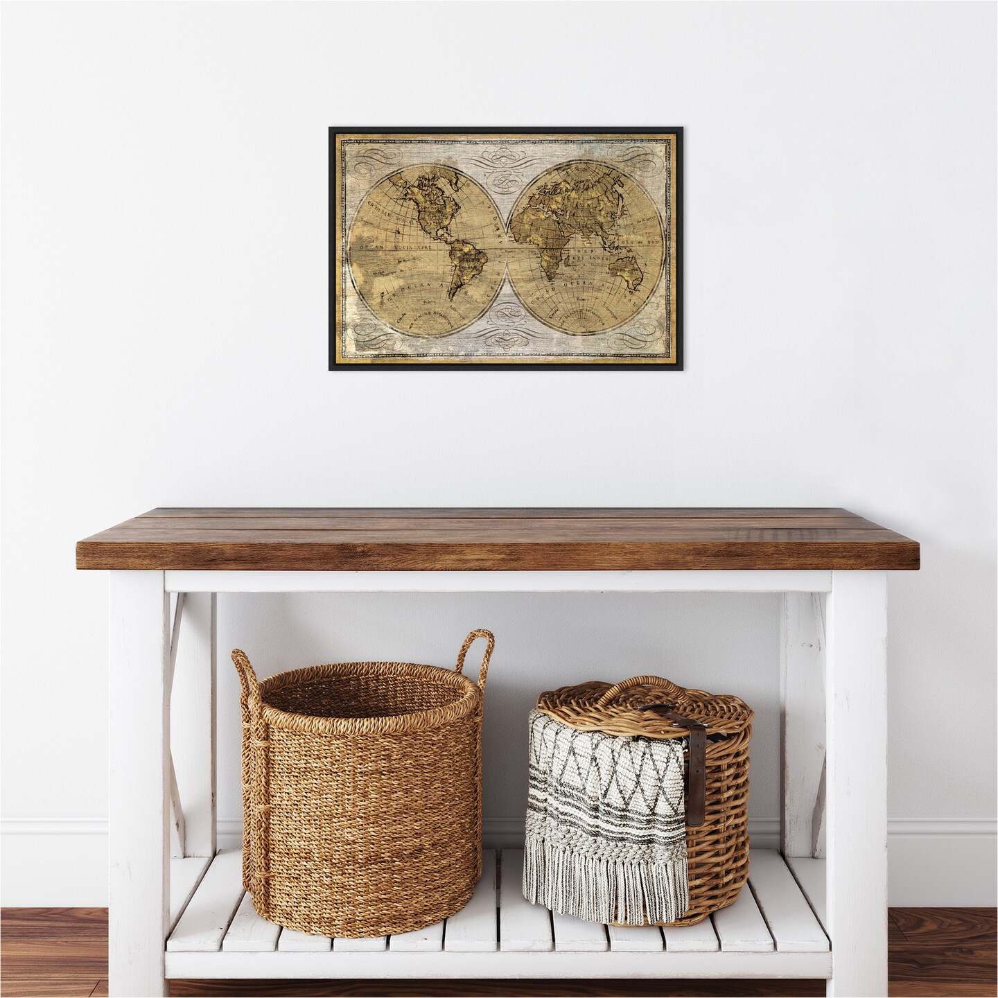 Worldwide I Map by James Wiens Canvas Art Framed Canvas Art Michaels
