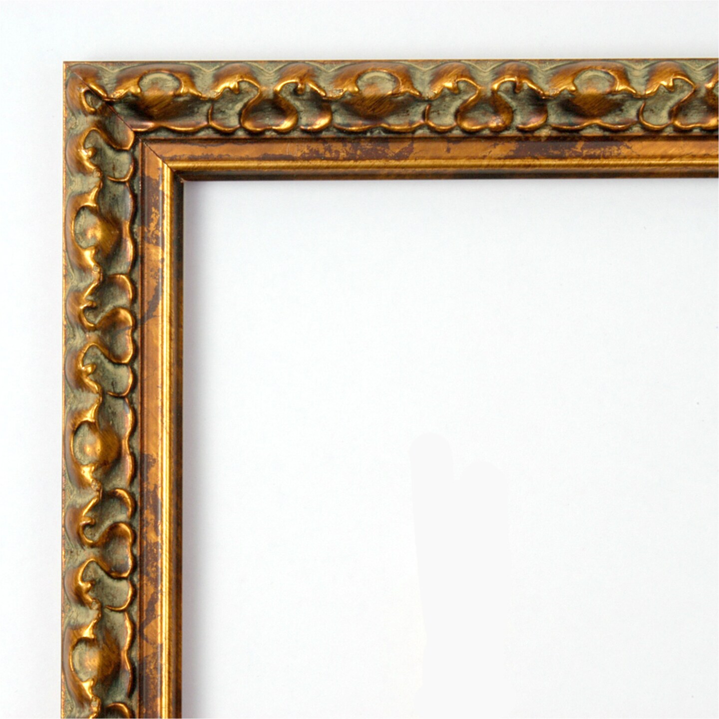 Amanti Art Non-Beveled Wood Wall Mirror, Antique Bronze Frame