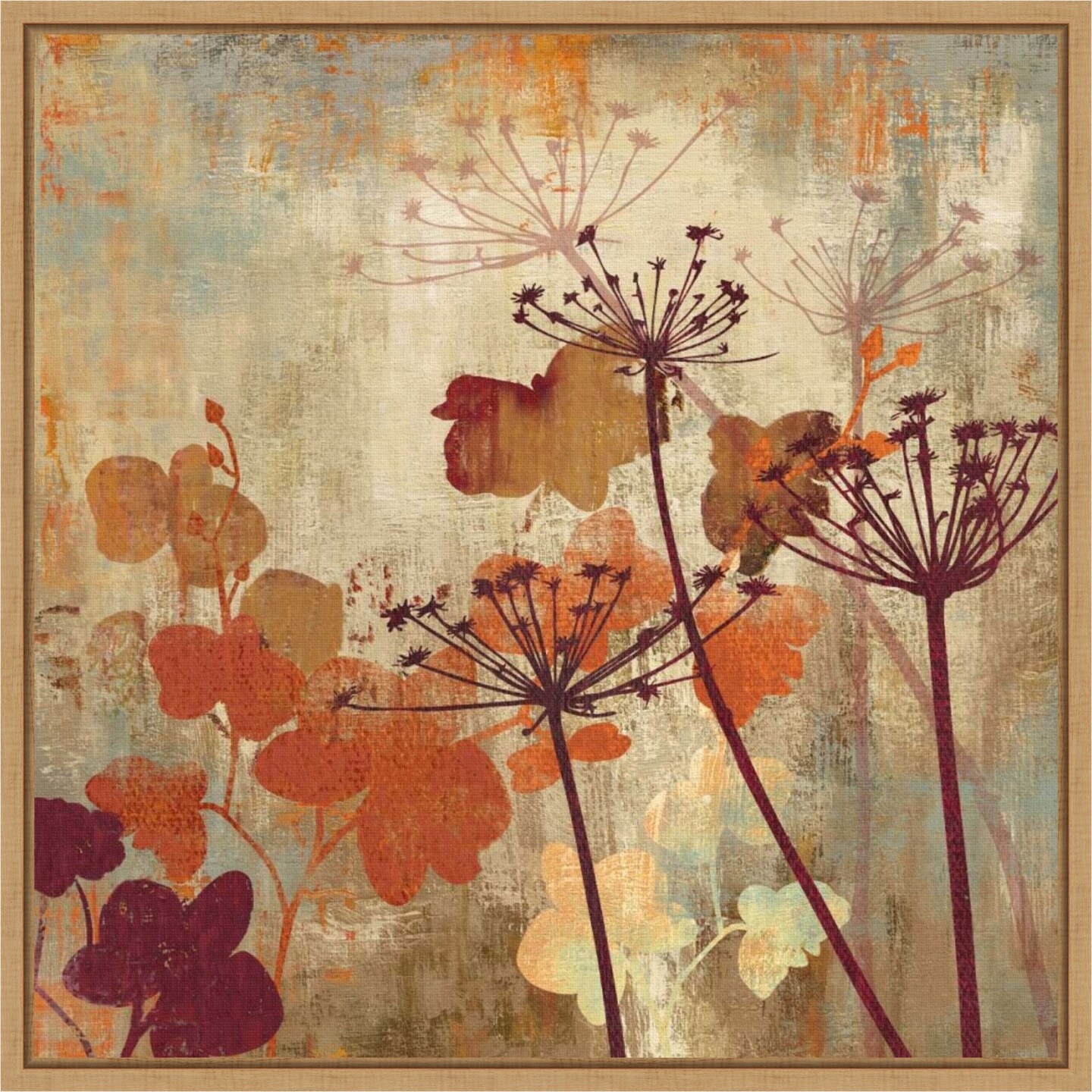 Wild Field II by Aimee Wilson 16-in. W x 16-in. H. Canvas Wall Art Print Framed in Natural