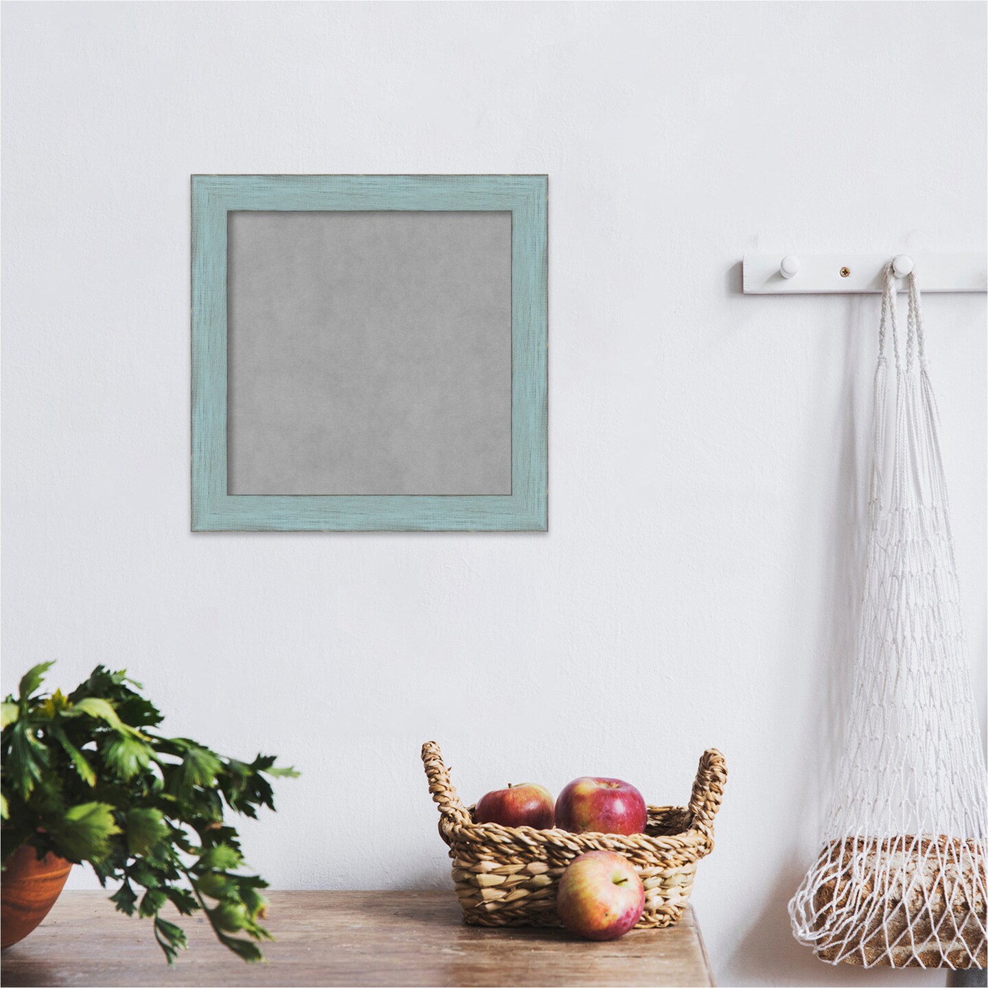 Magnetic Boards, Home Office Boards Sky Blue Rustic Framed Organization Boards
