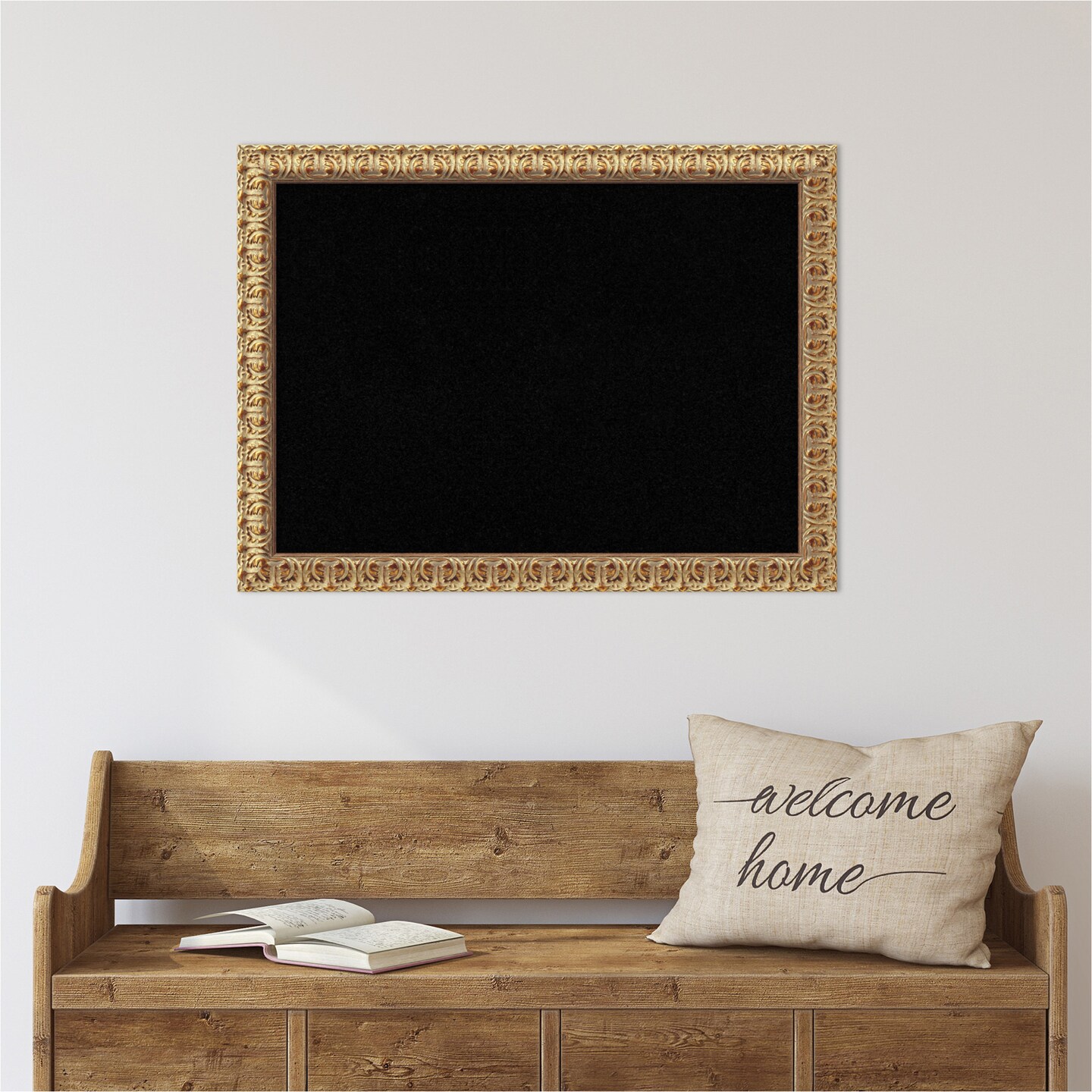 Cork Board, Florentine Gold Wood Frame - Bulletin Board, Organization Board, Pin Board