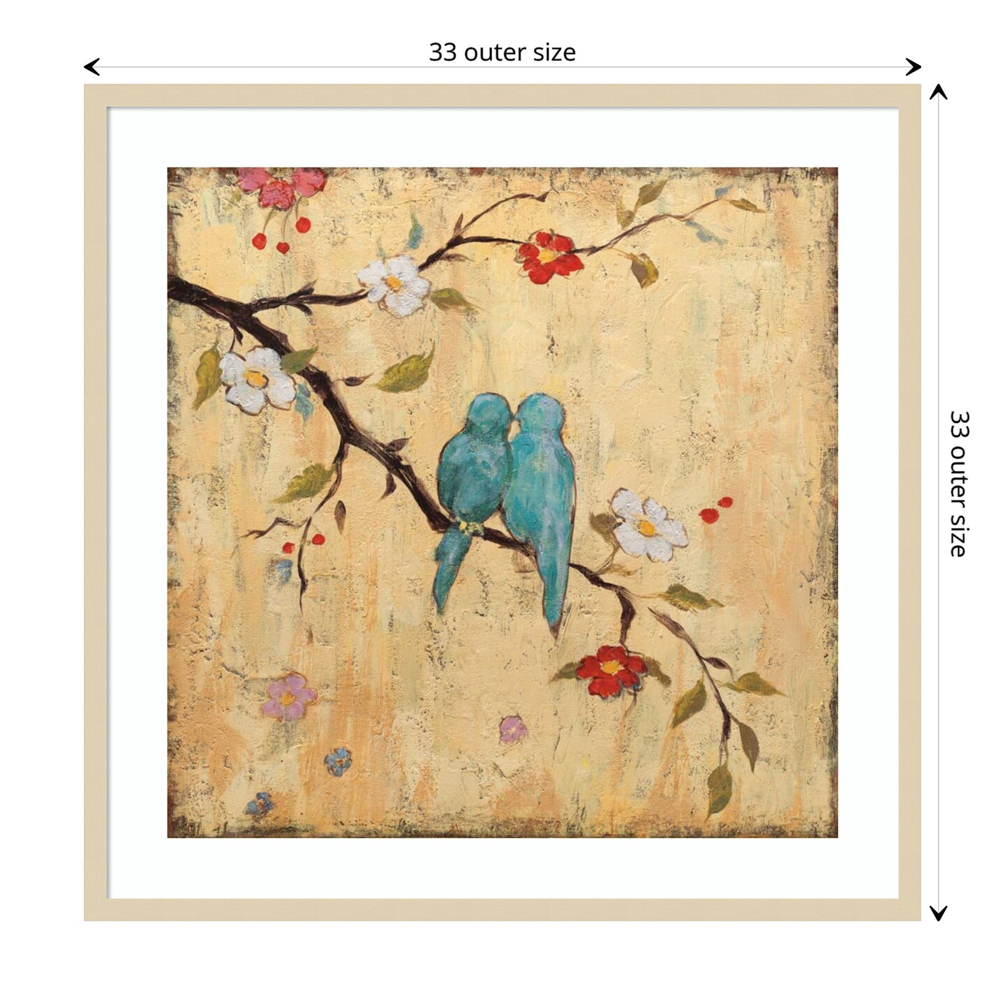 Love Birds II by Katy Frances Wood Framed Wall Art Print