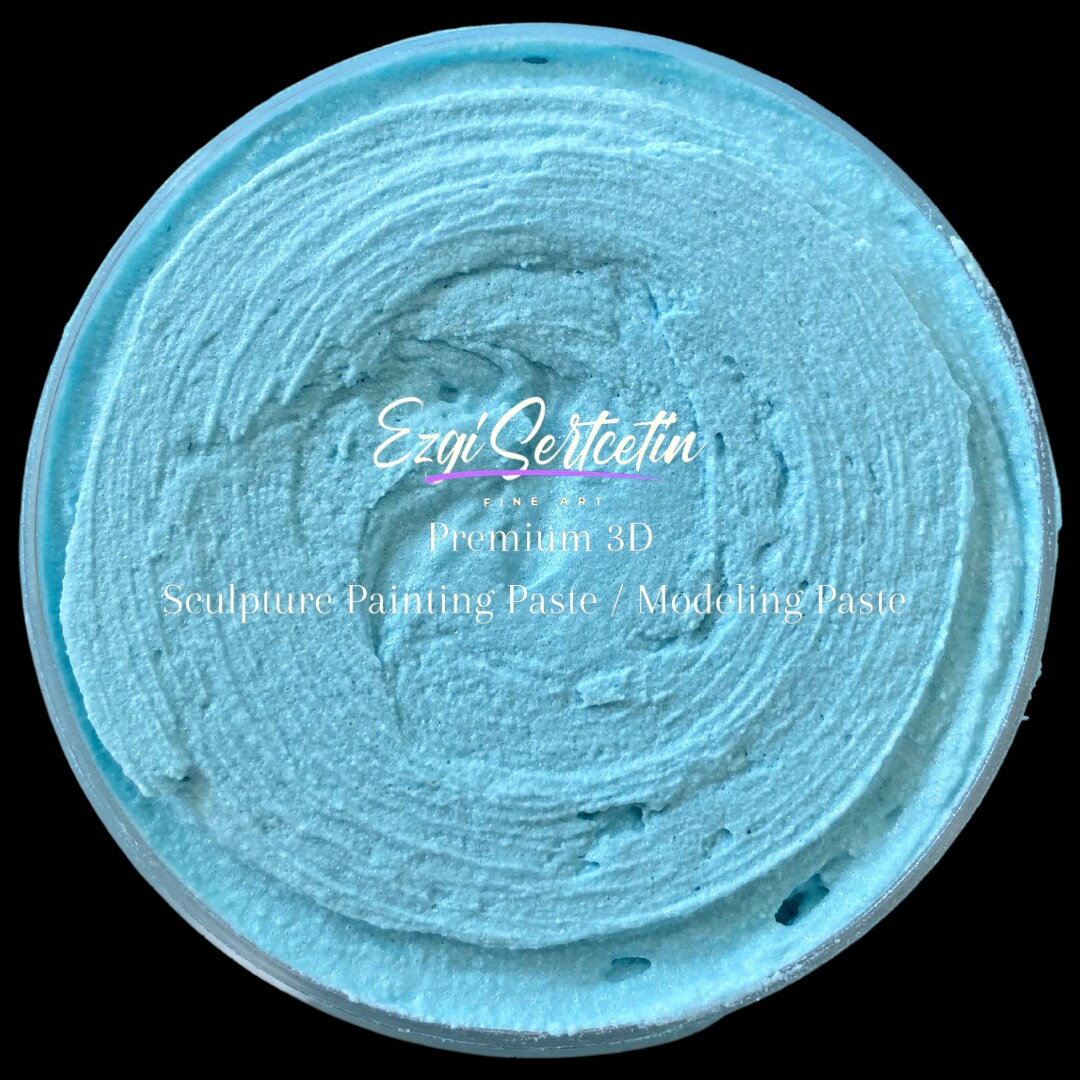 3D Premium Sculpture Painting Paste|Texture Paste|Decorative Plaster|Ready to Use|Ideal for Artwork|Stencil|Flowers|Texture|Art Relief|New Formula| 6 oz by Volume|Ezgi Sertcetin