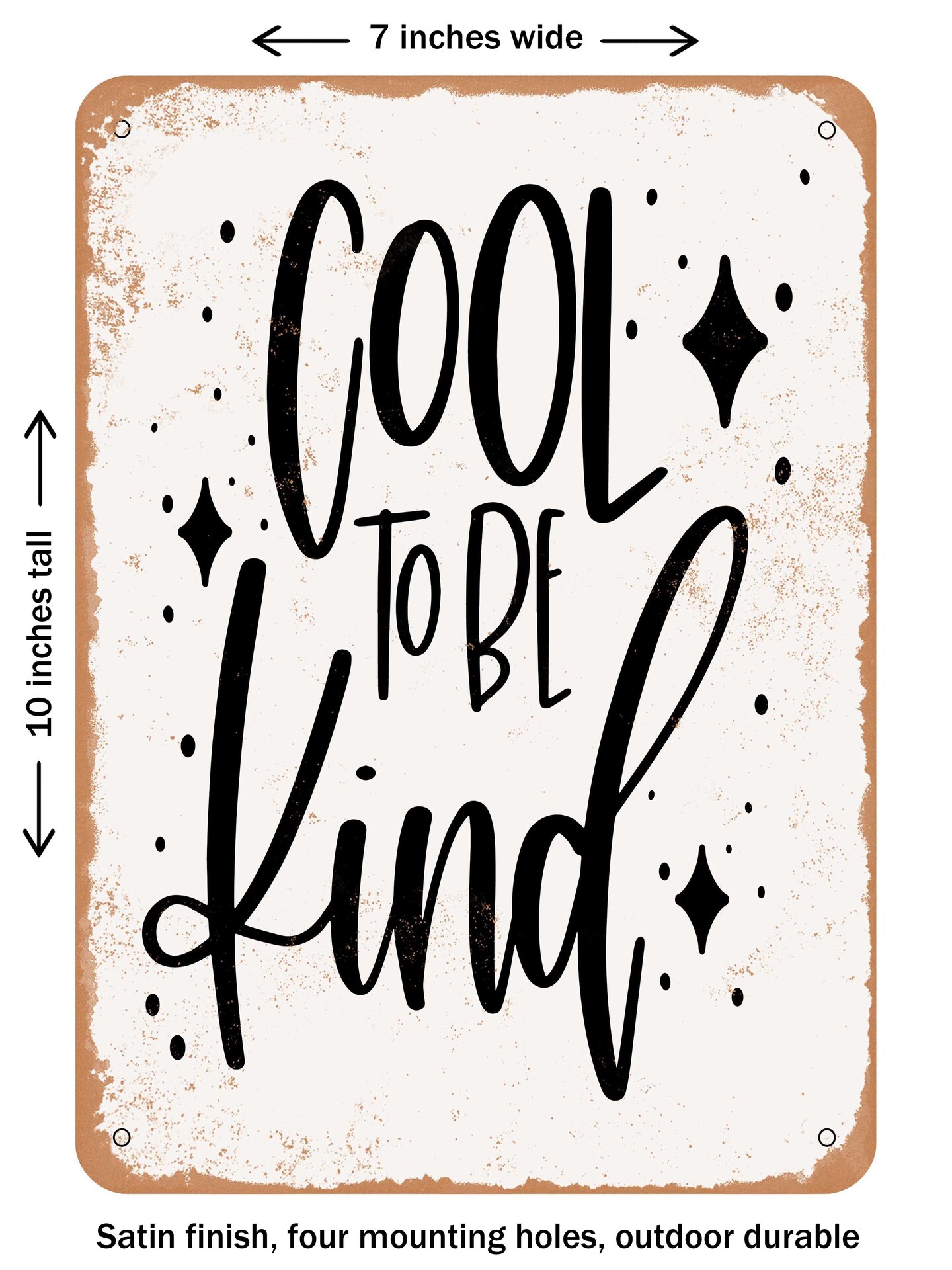DECORATIVE METAL SIGN Cool to Be Kind Vintage Rusty Look Michaels