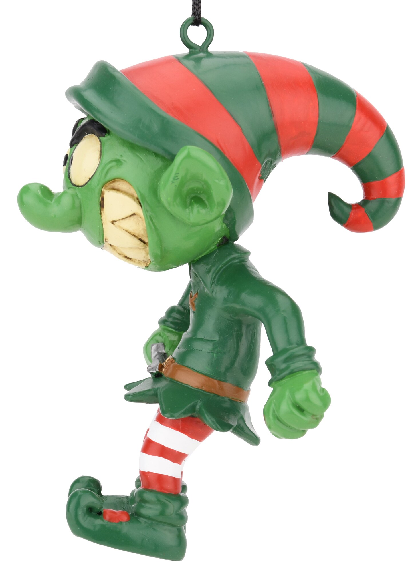 Evil Elf with Bloody Knife Halloween - Christmas Ornament