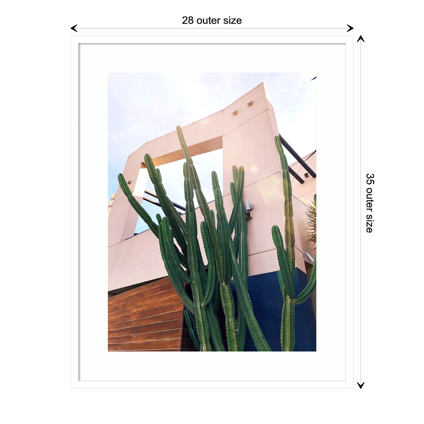 Abbot Kinney Blvd by Rachel Dowd Wood Framed Wall Art Print