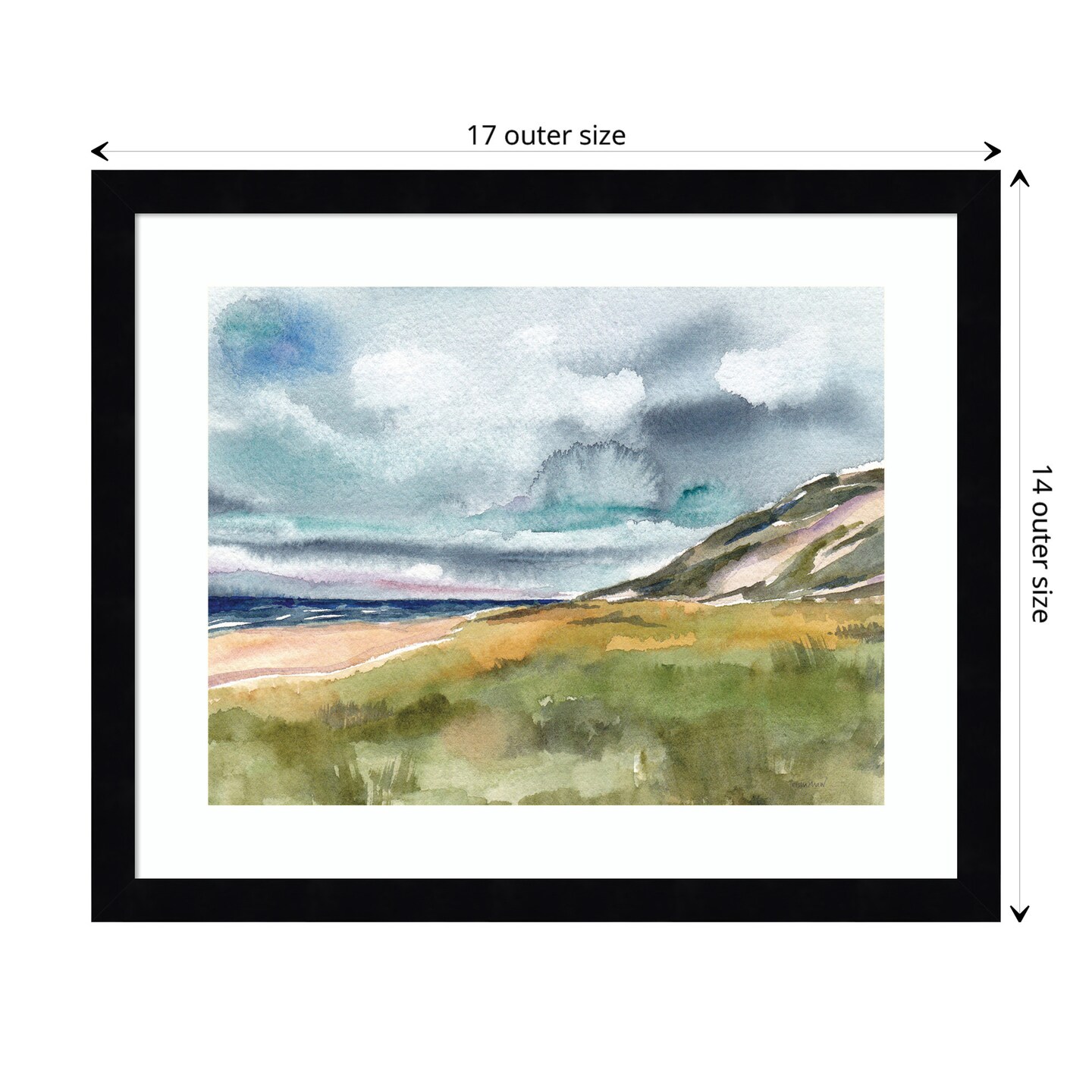 Seascape by Patricia Shaw Wood Framed Wall Art Print