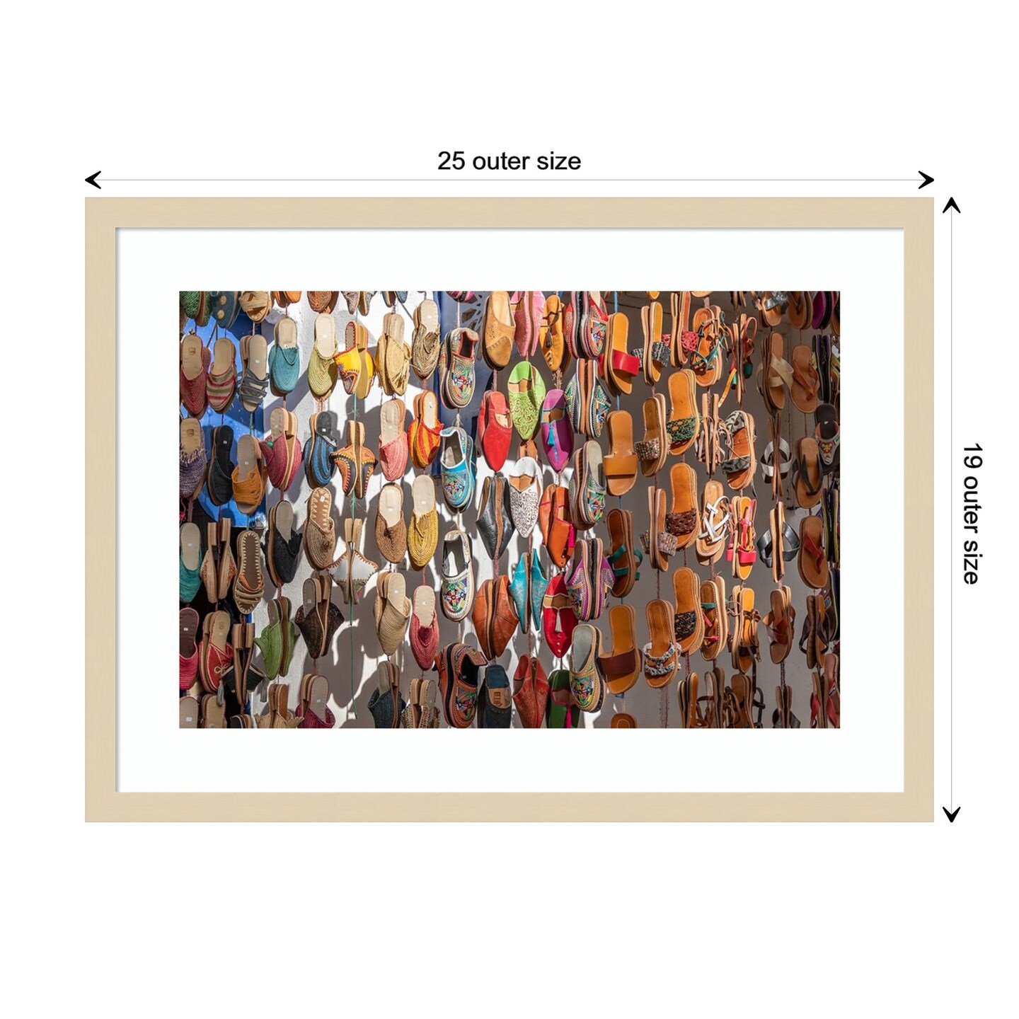 Moroccan Sandals by Richard Silver Wood Framed Wall Art Print