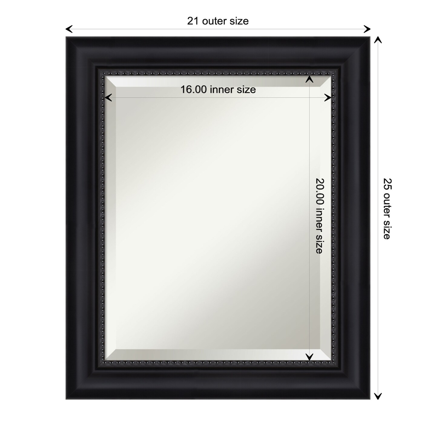 Beveled Bathroom Wall Mirror, Astor Frame