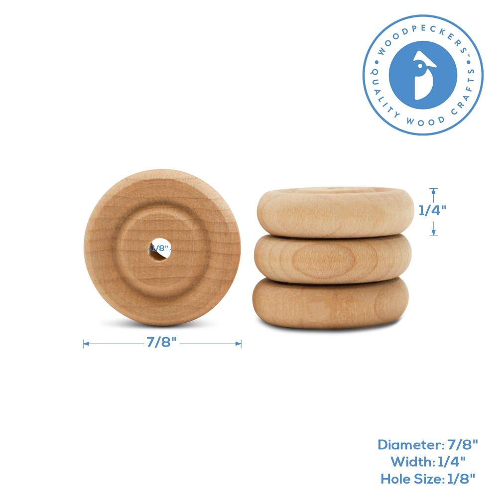 Classic Mini Wood Wheels, Multiple Sizes Available, Craft | Woodpeckers