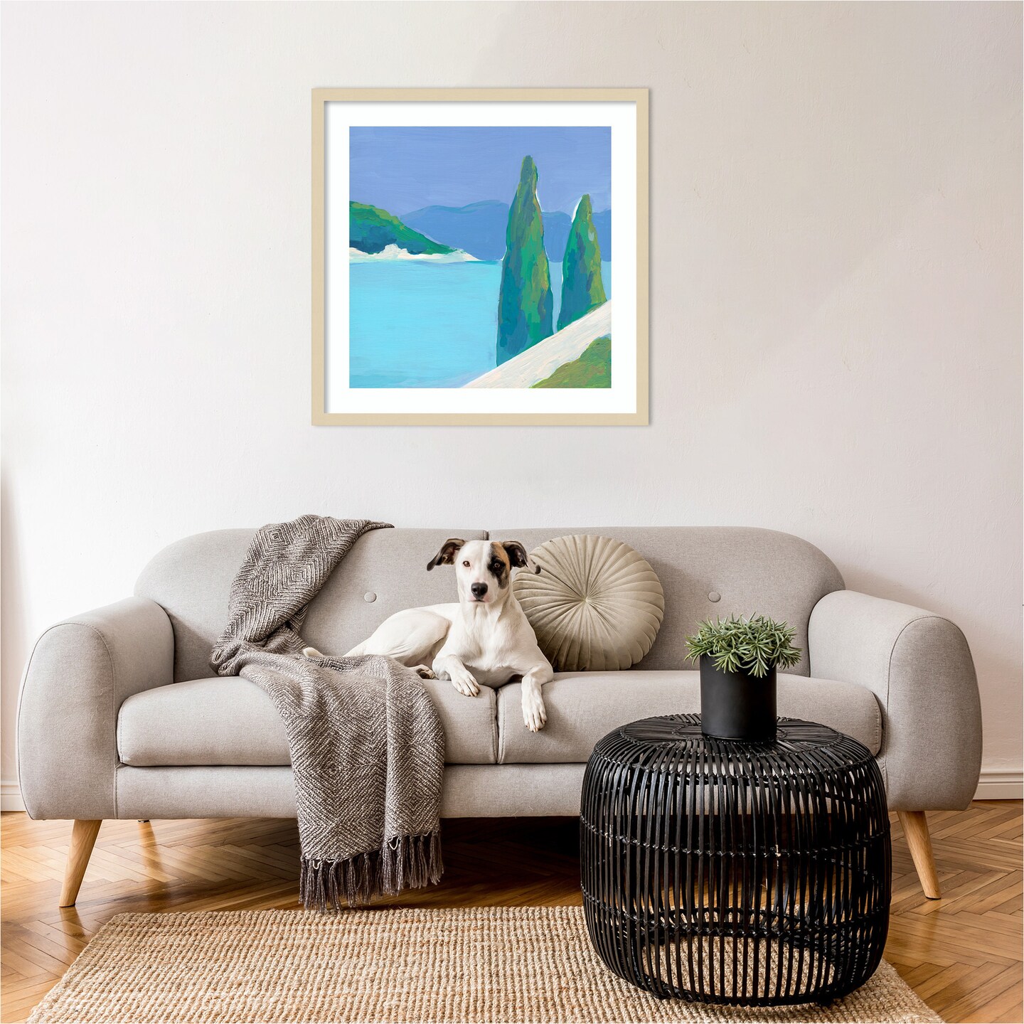 From the Island by Kate Aurelia Holloway Wood Framed Wall Art Print