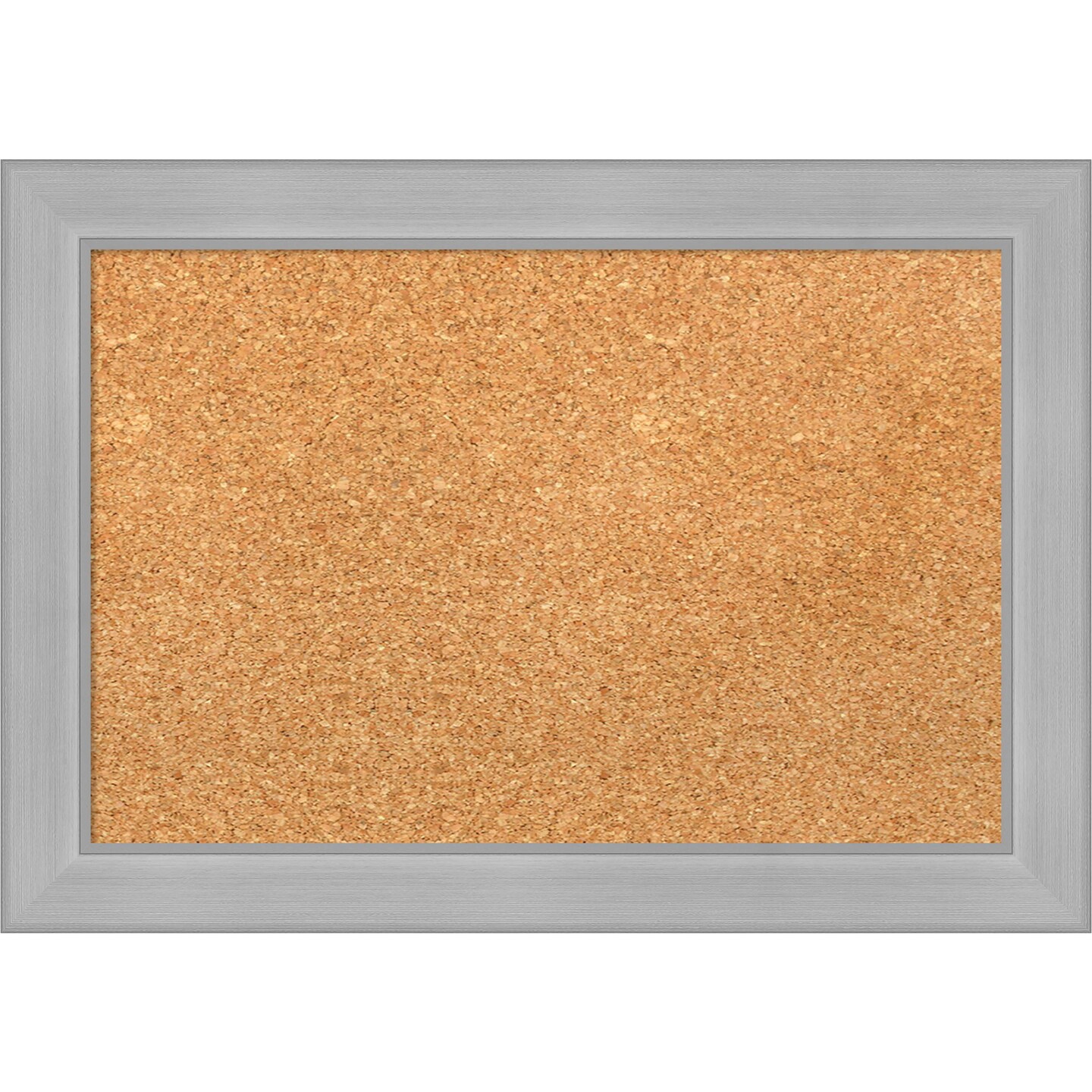 Cork Board, Vista Brushed Nickel Narrow Frame Bulletin Board