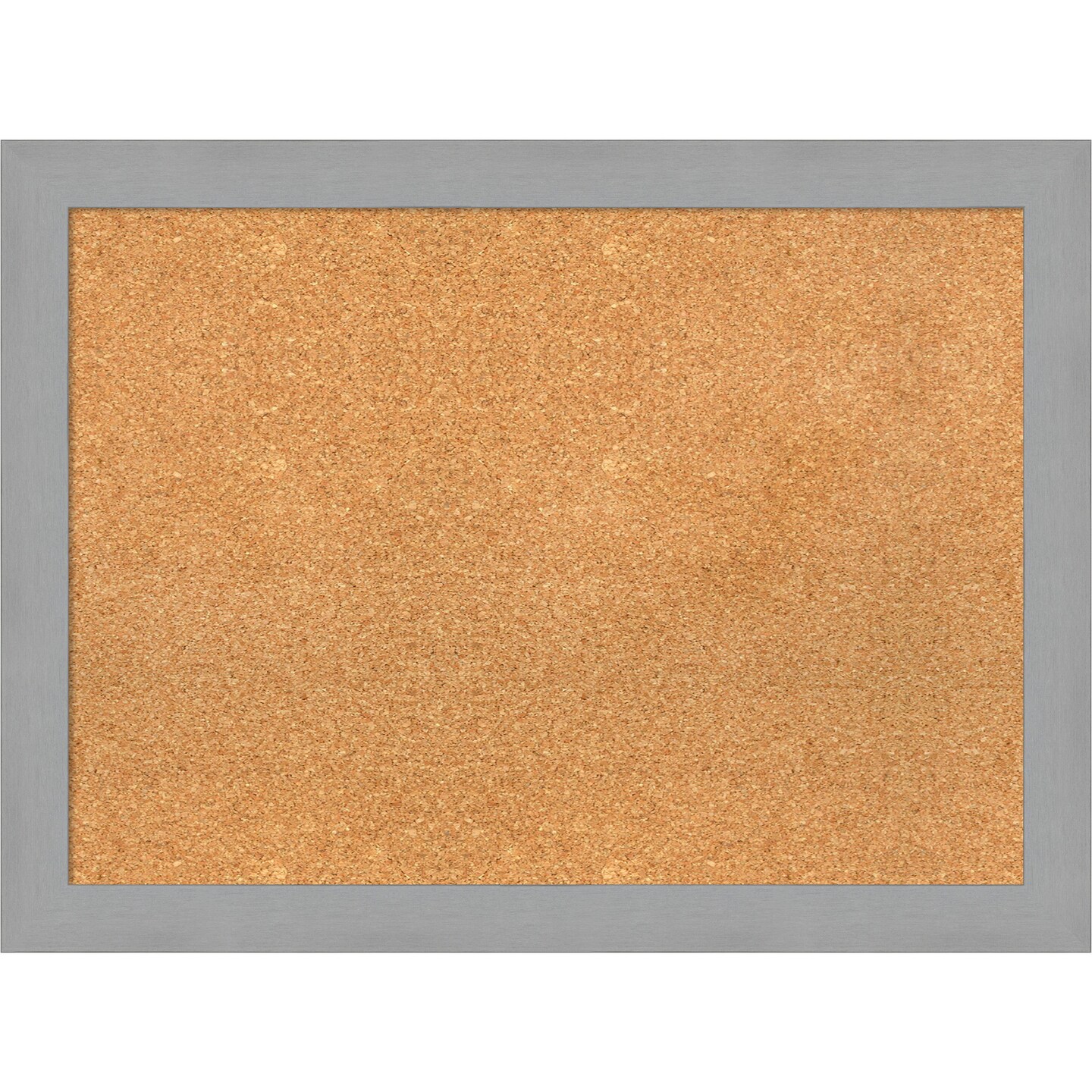 Cork Board, Brushed Nickel Frame - Bulletin Board, Organization Board ...