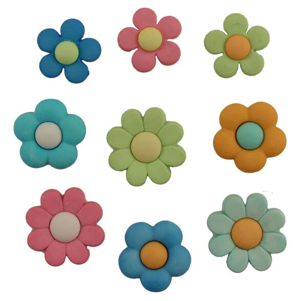 Buttons Galore 50+ Assorted Spring Buttons for Sewing & Crafts - Set of 6 Button Packs