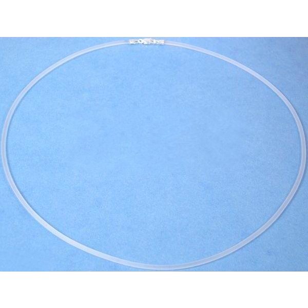 Rubber Cord Necklace Clear 18&#x22;