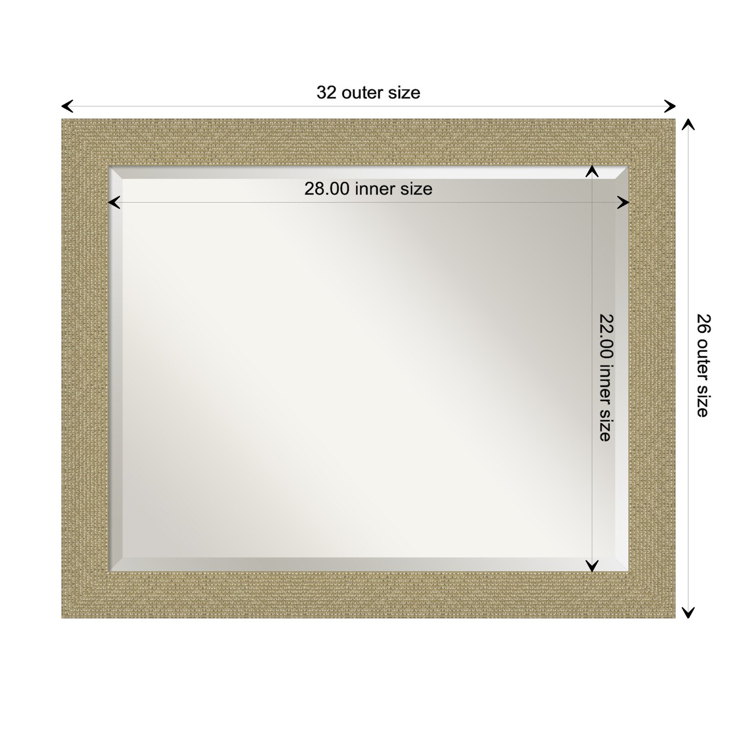 Beveled Bathroom Wall Mirror, Mosaic Frame