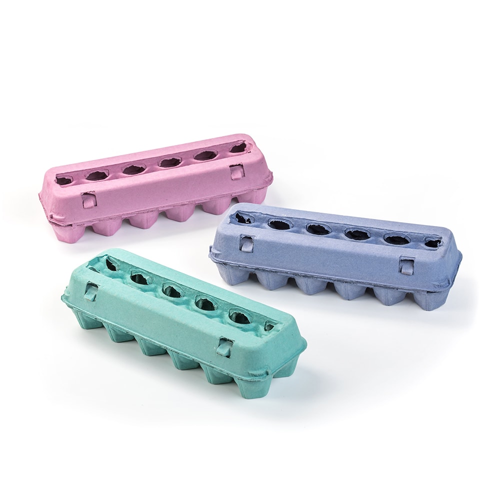 Meyer Hatchery Assorted Color Egg Cartons - 50 count Pink, Blue and Green Paper Mache